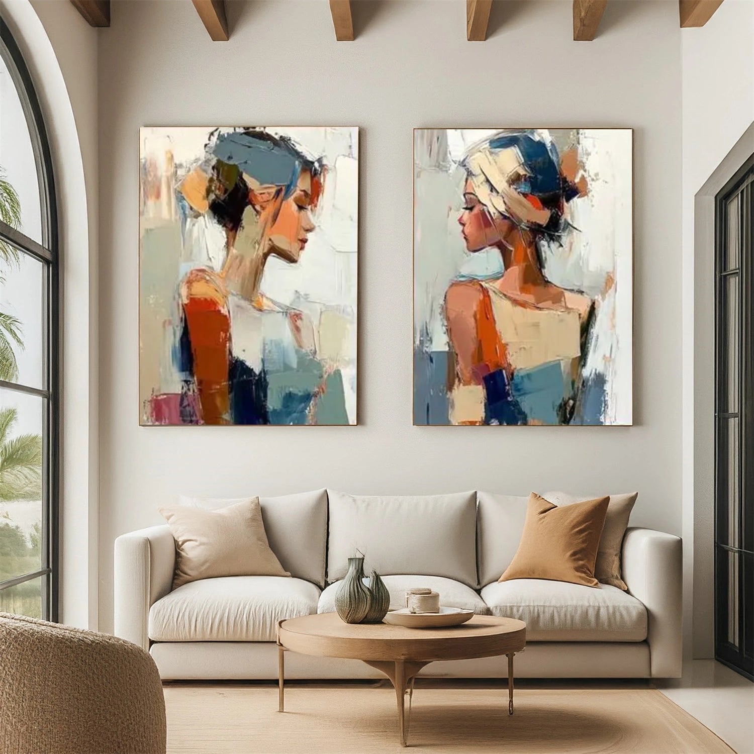 Abstract Portrait Wall Art Set of 2 #AP085
