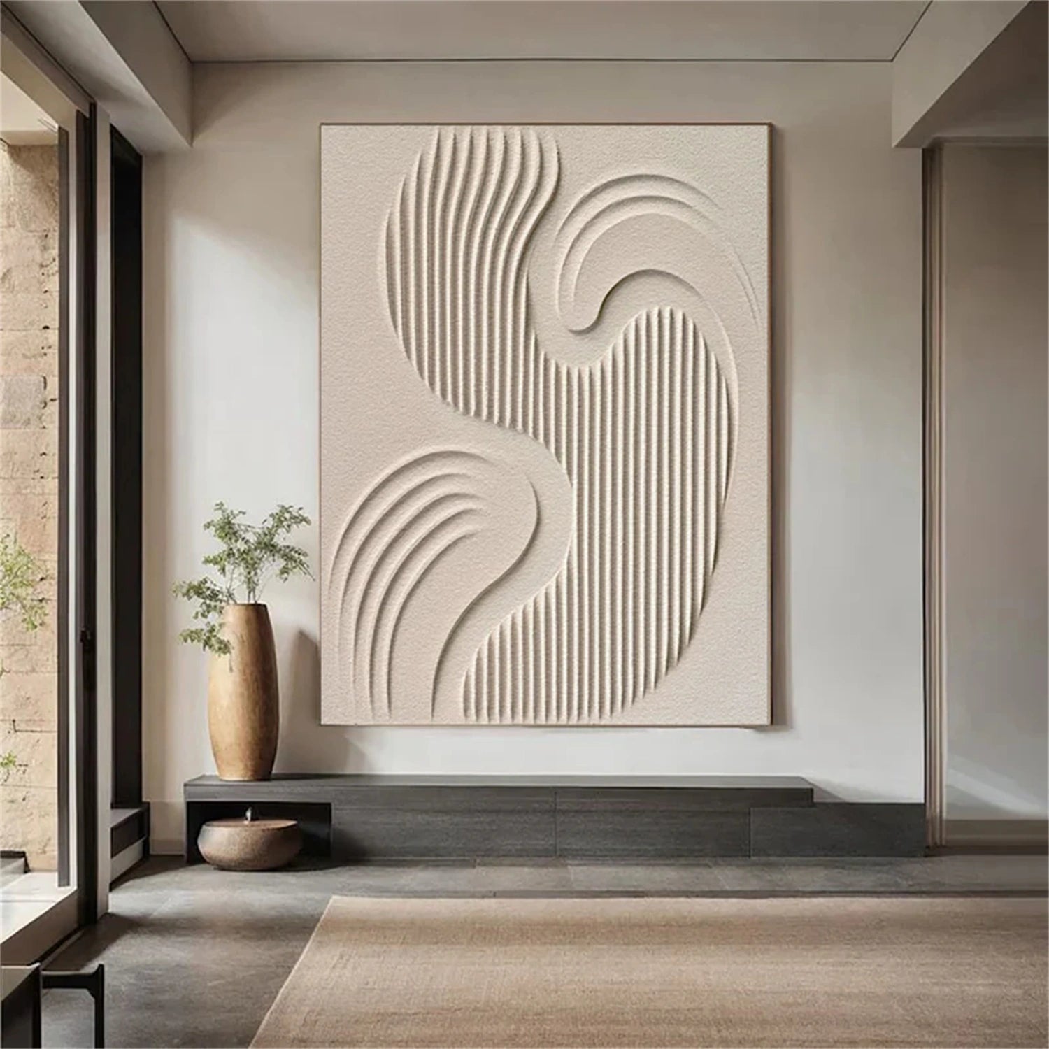 Minimalist Brown & Beige Art #MB009