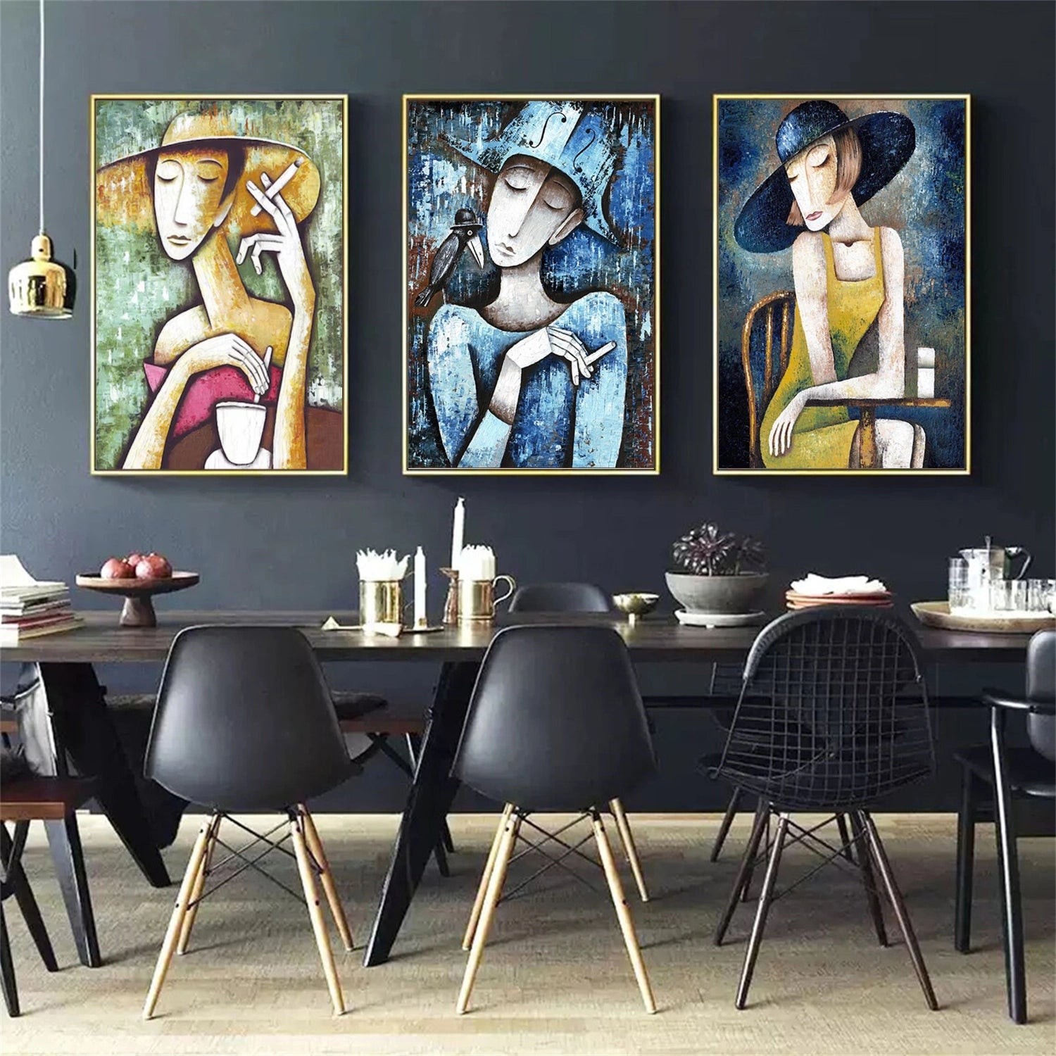 Abstract Portrait Wall Art Set of 2 #AP086