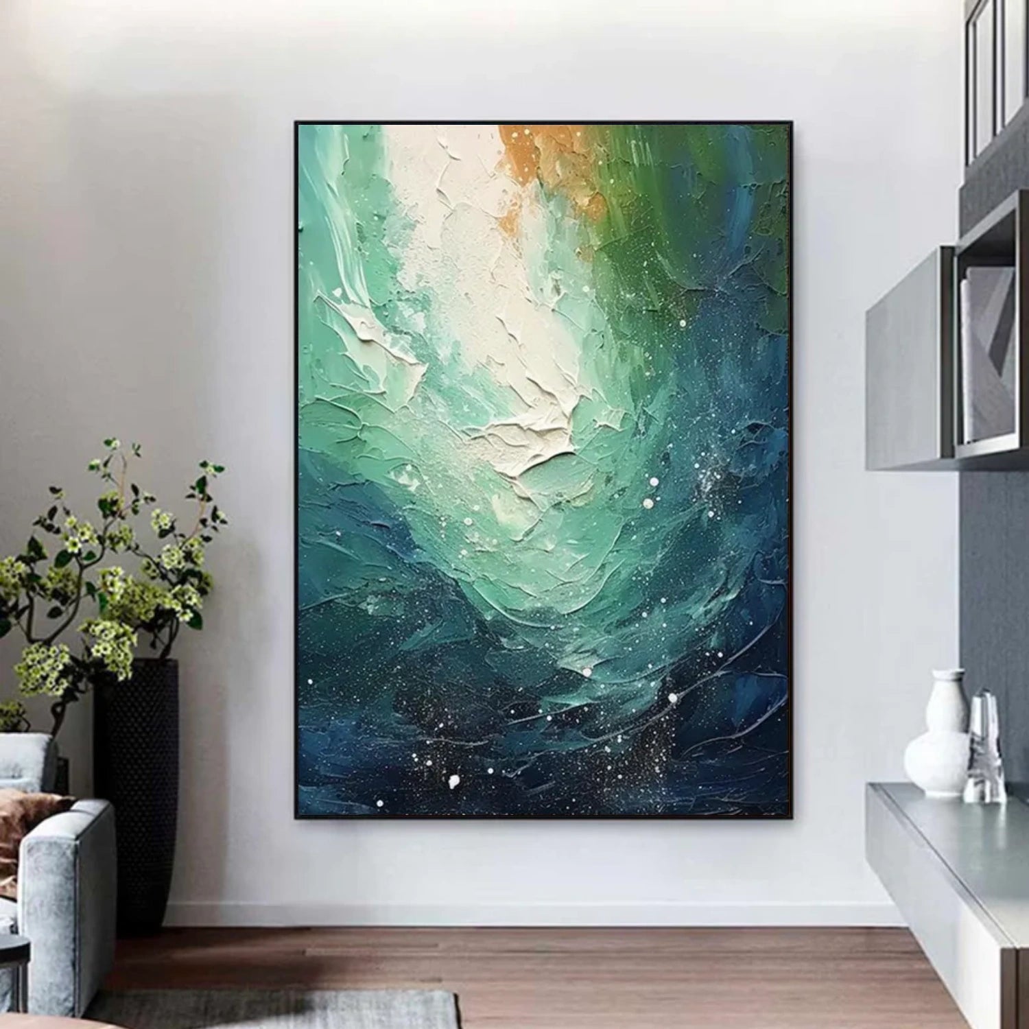Sea & Sky Abstract Textured Wall Art #MS201