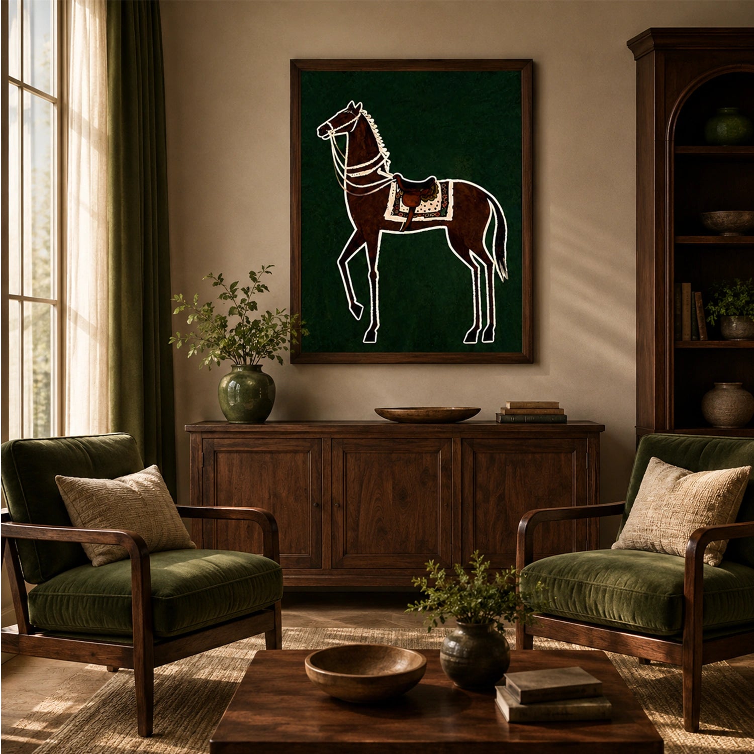 Abstract Animal Horse Wall Art #AL227