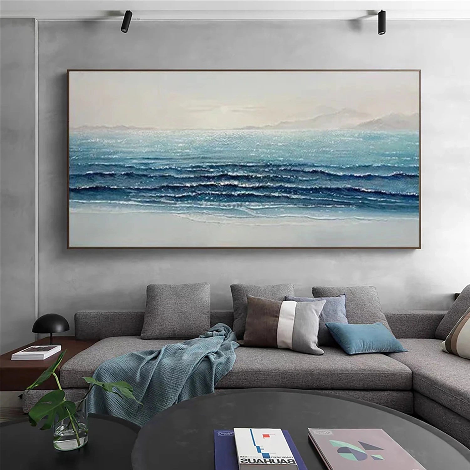 Sea & Sky Abstract Textured Wall Art #MS206