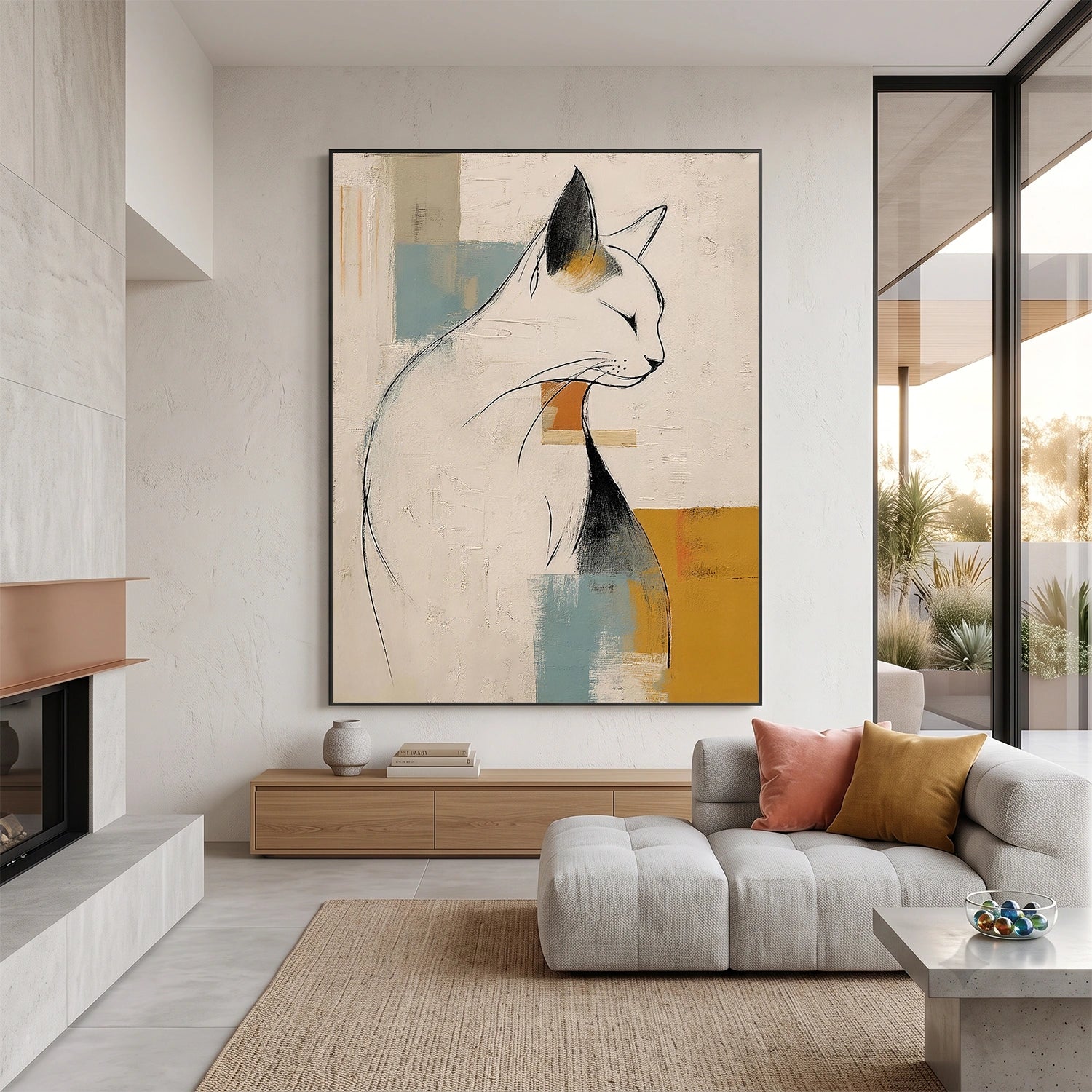 Abstract Animal Cat Wall Art #AL208