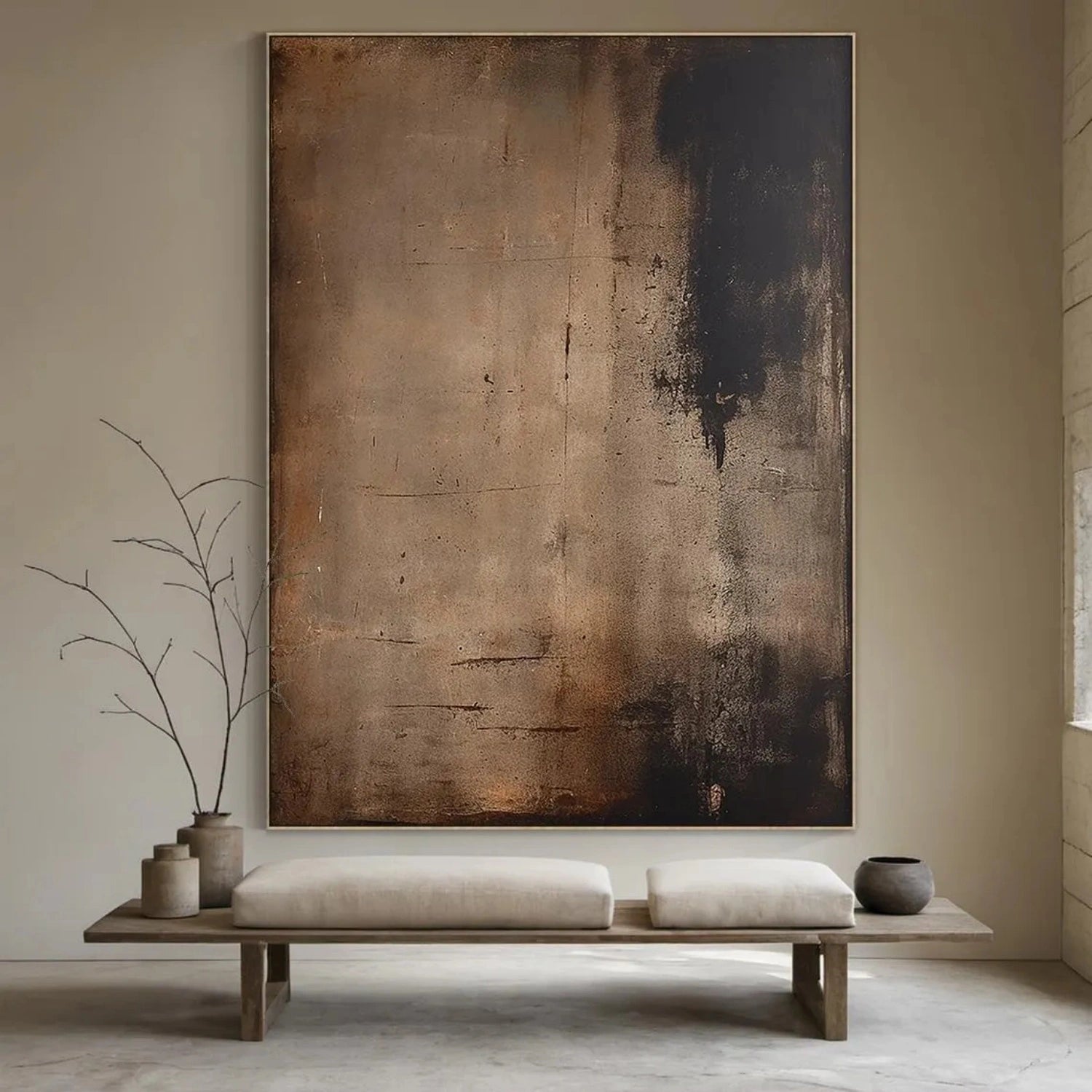 Original Wabi Sabi Abstract Wall Artwork Painting Large Room Decor