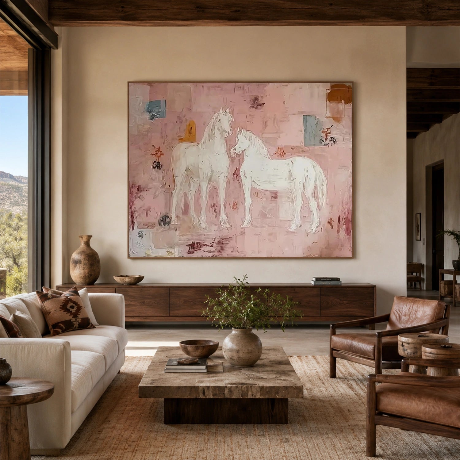 Abstract Animal Horse Wall Art #AL222