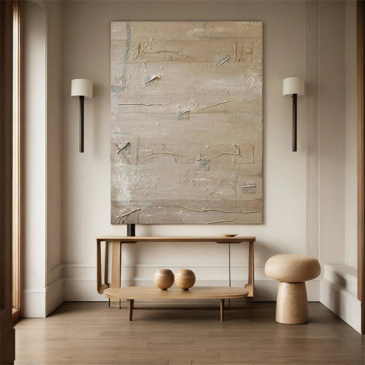 Minimalist Brown & Beige Art #MB005