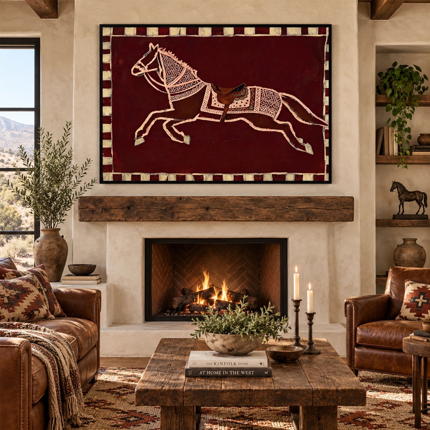 Abstract Animal Horse Wall Art #AL224
