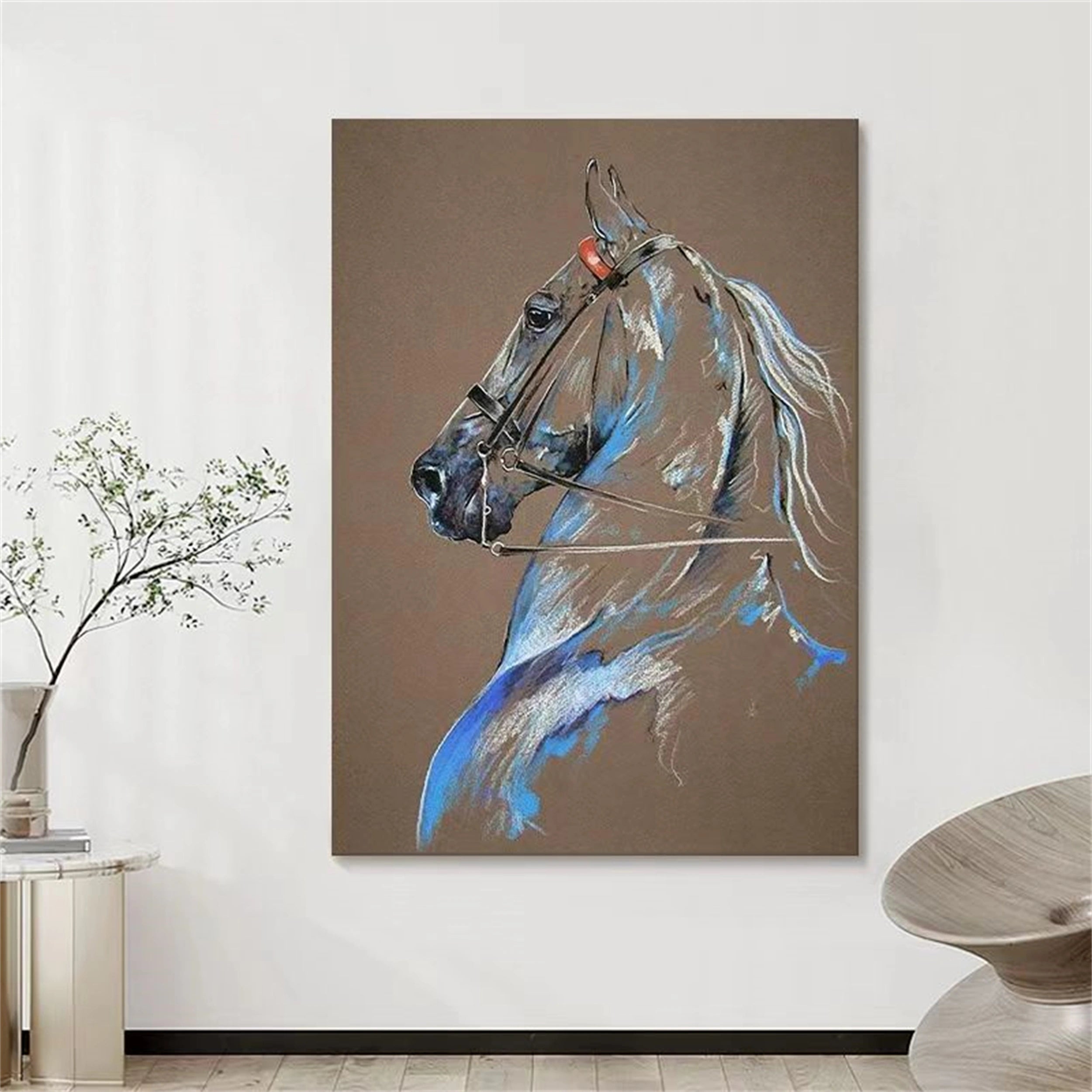 Colorful Horse Abstract Animal Wall Art #AL020