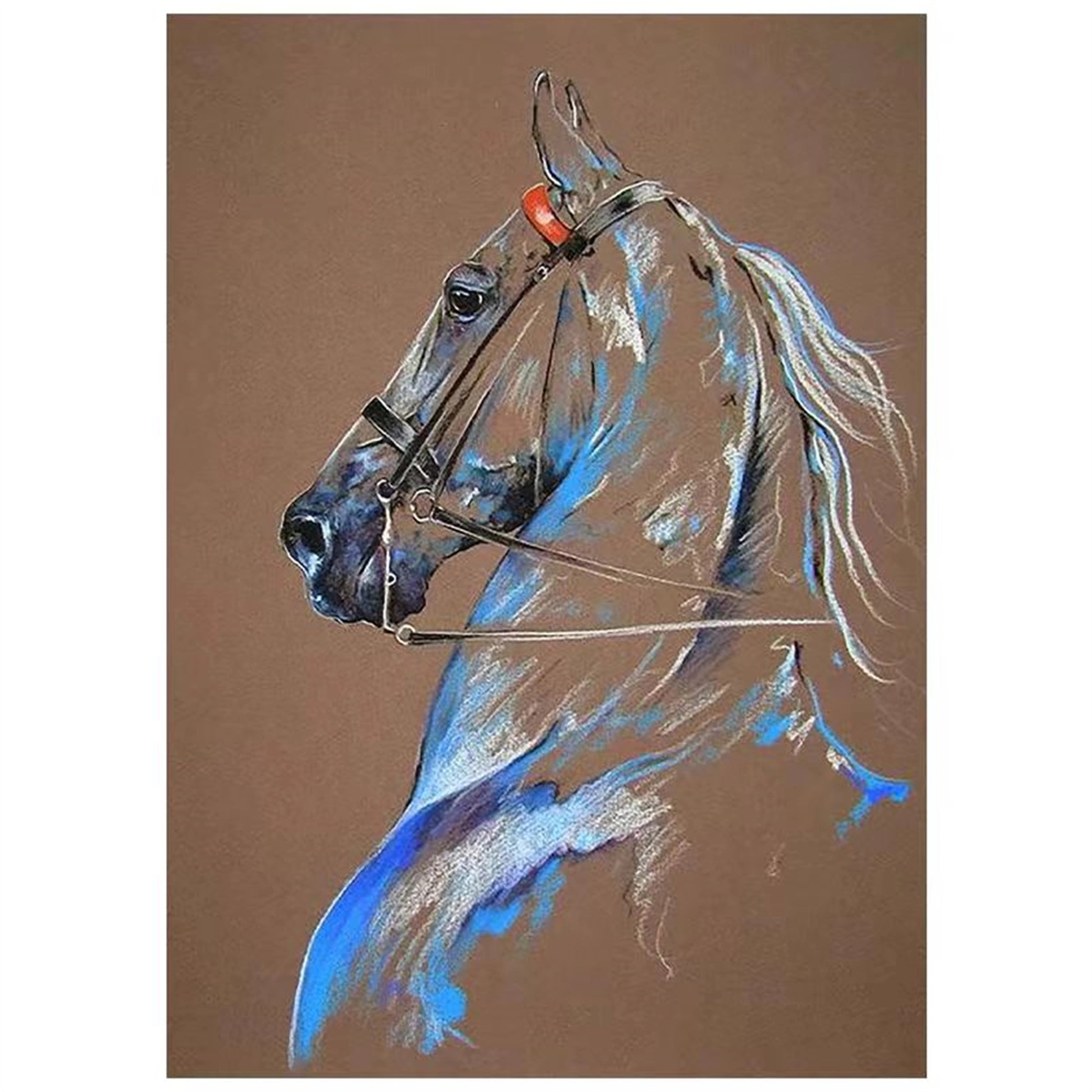 Colorful Horse Abstract Animal Wall Art #AL020