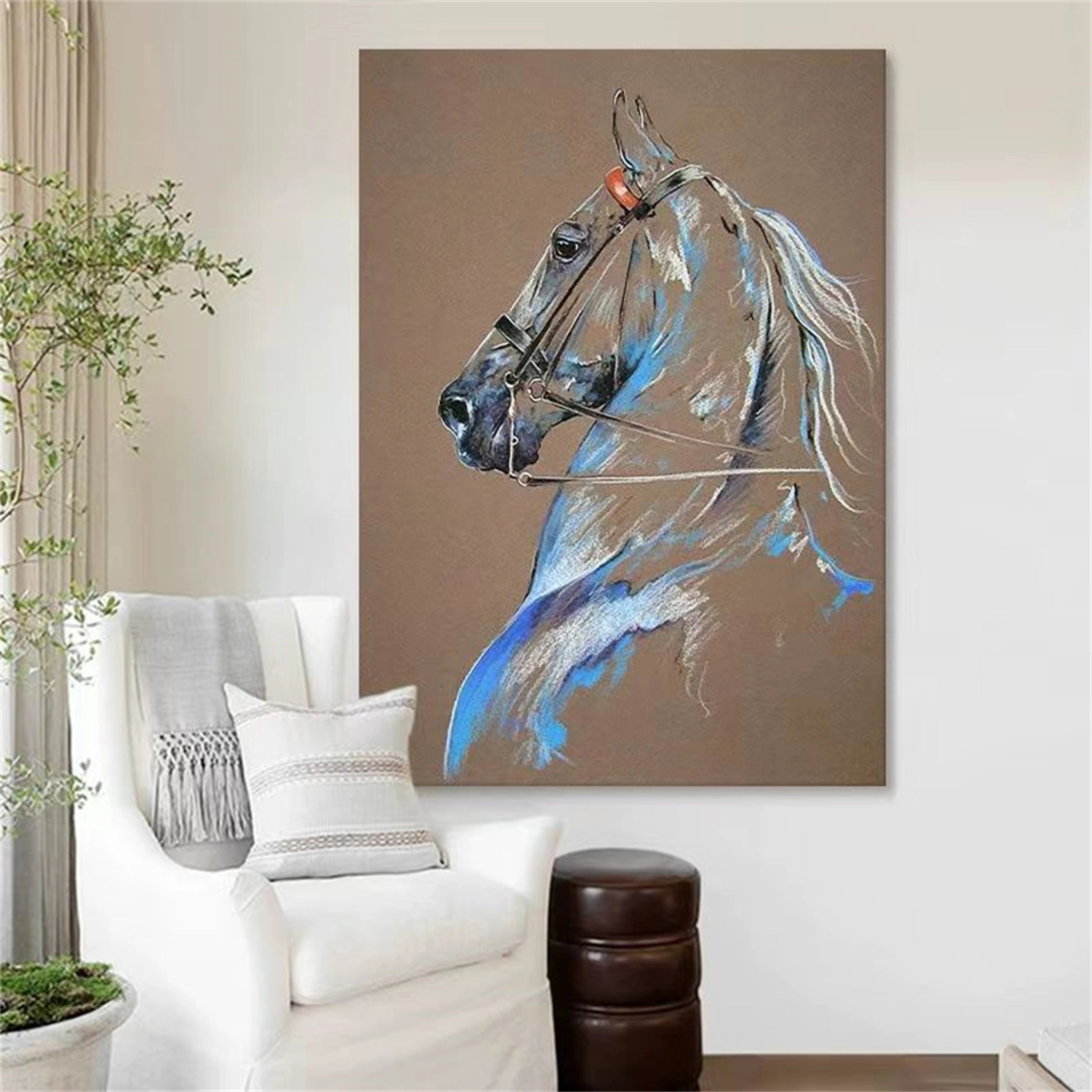 Colorful Horse Abstract Animal Wall Art #AL020