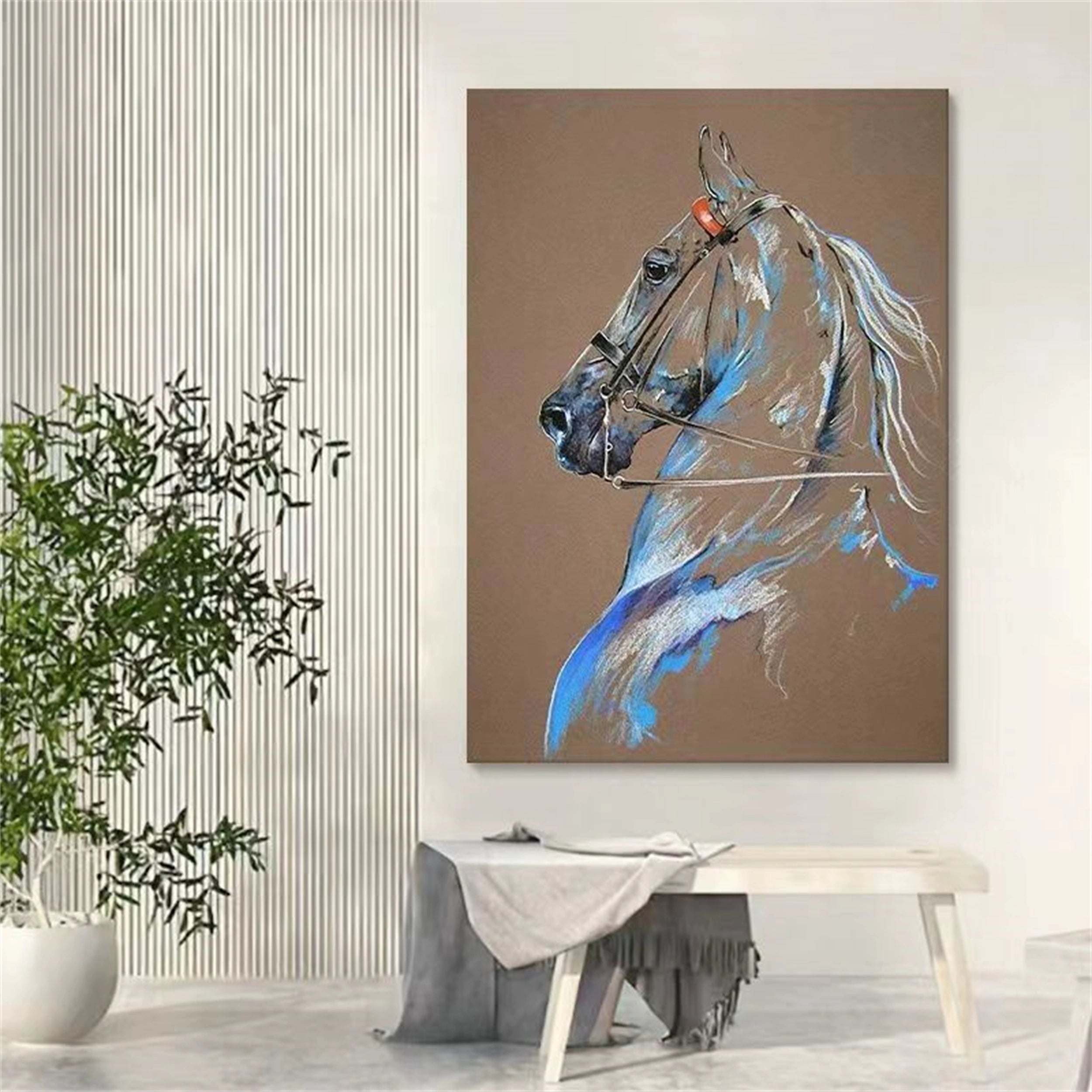 Colorful Horse Abstract Animal Wall Art #AL020
