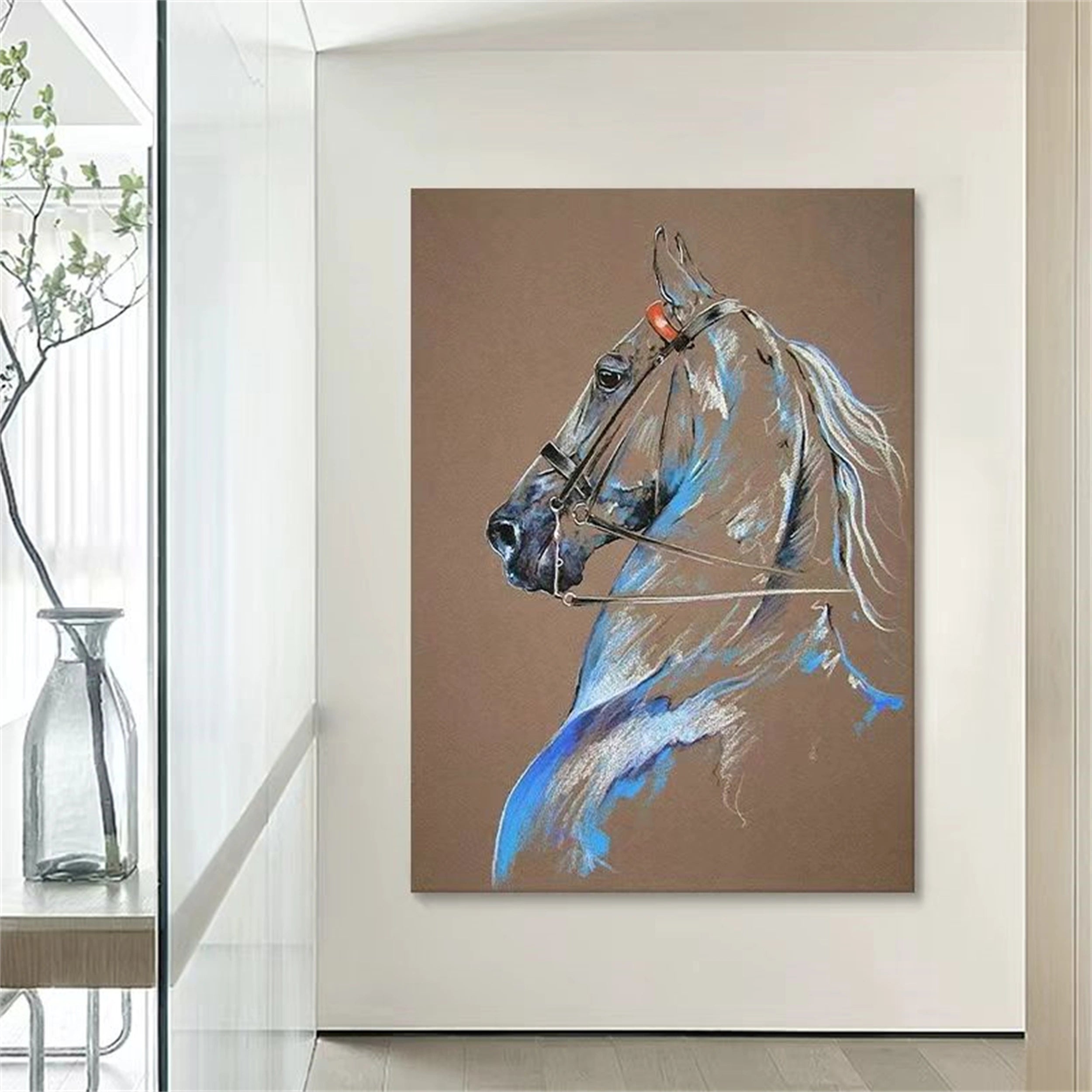 Colorful Horse Abstract Animal Wall Art #AL020