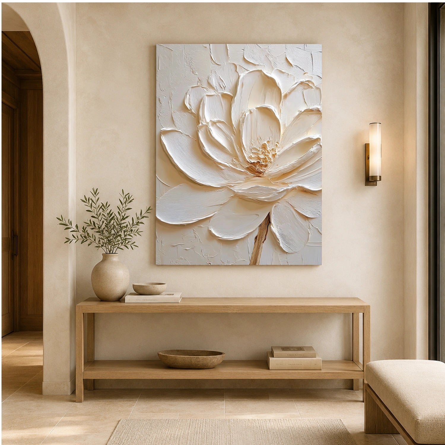 Flower & Tree Abstract Textured Wall Art #ML256