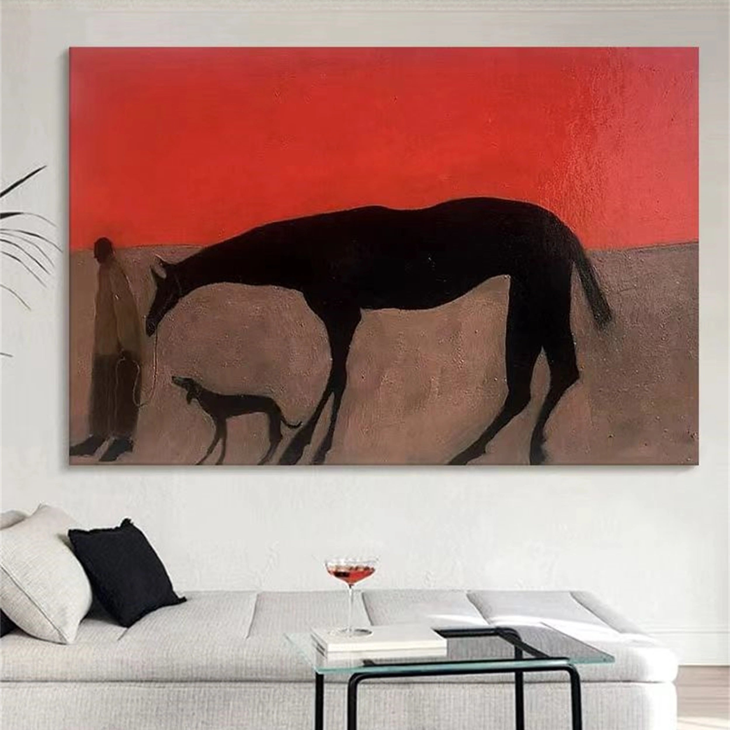 Colorful Horse Abstract Animal Wall Art #AL025