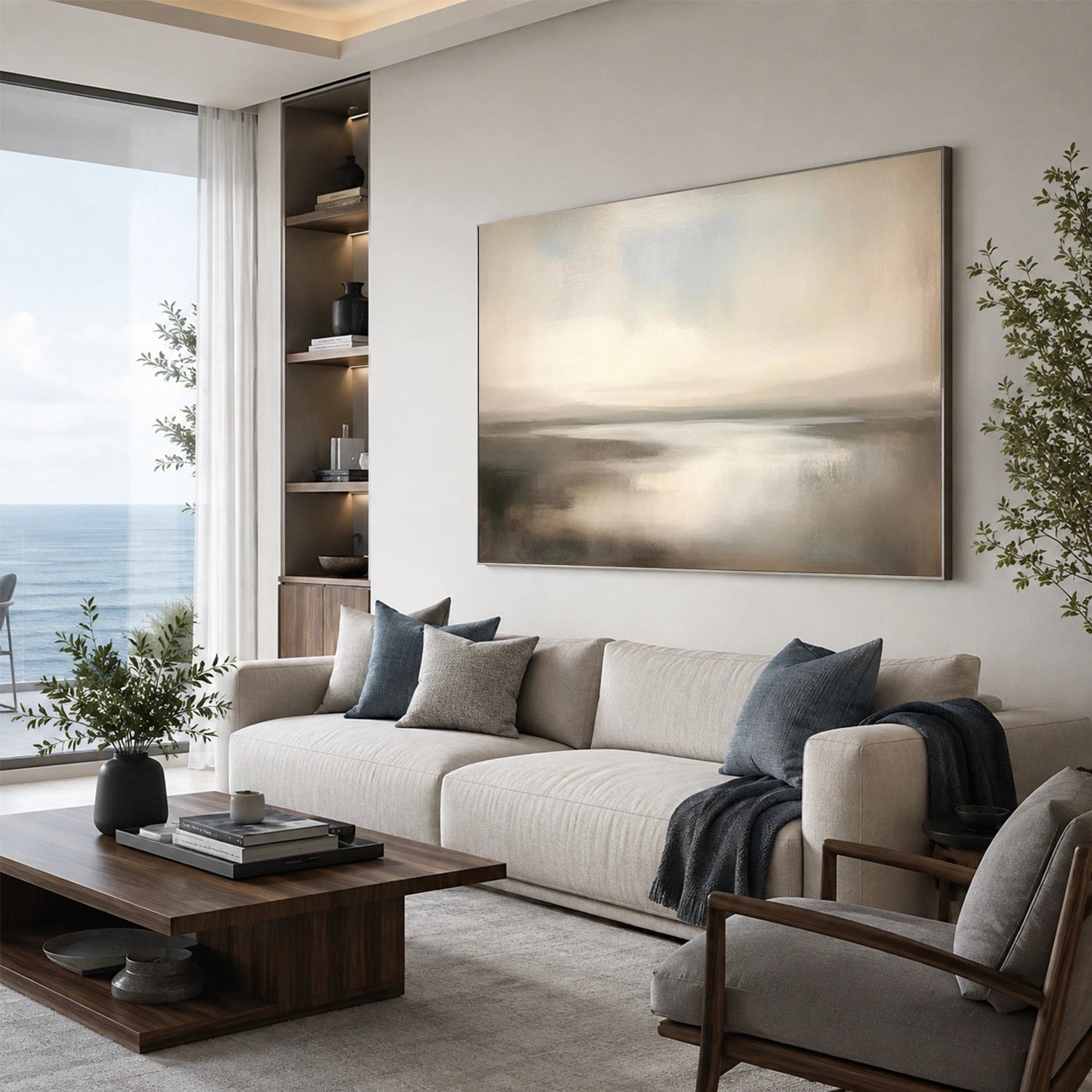 Sea & Sky Abstract Wall Art #MS356