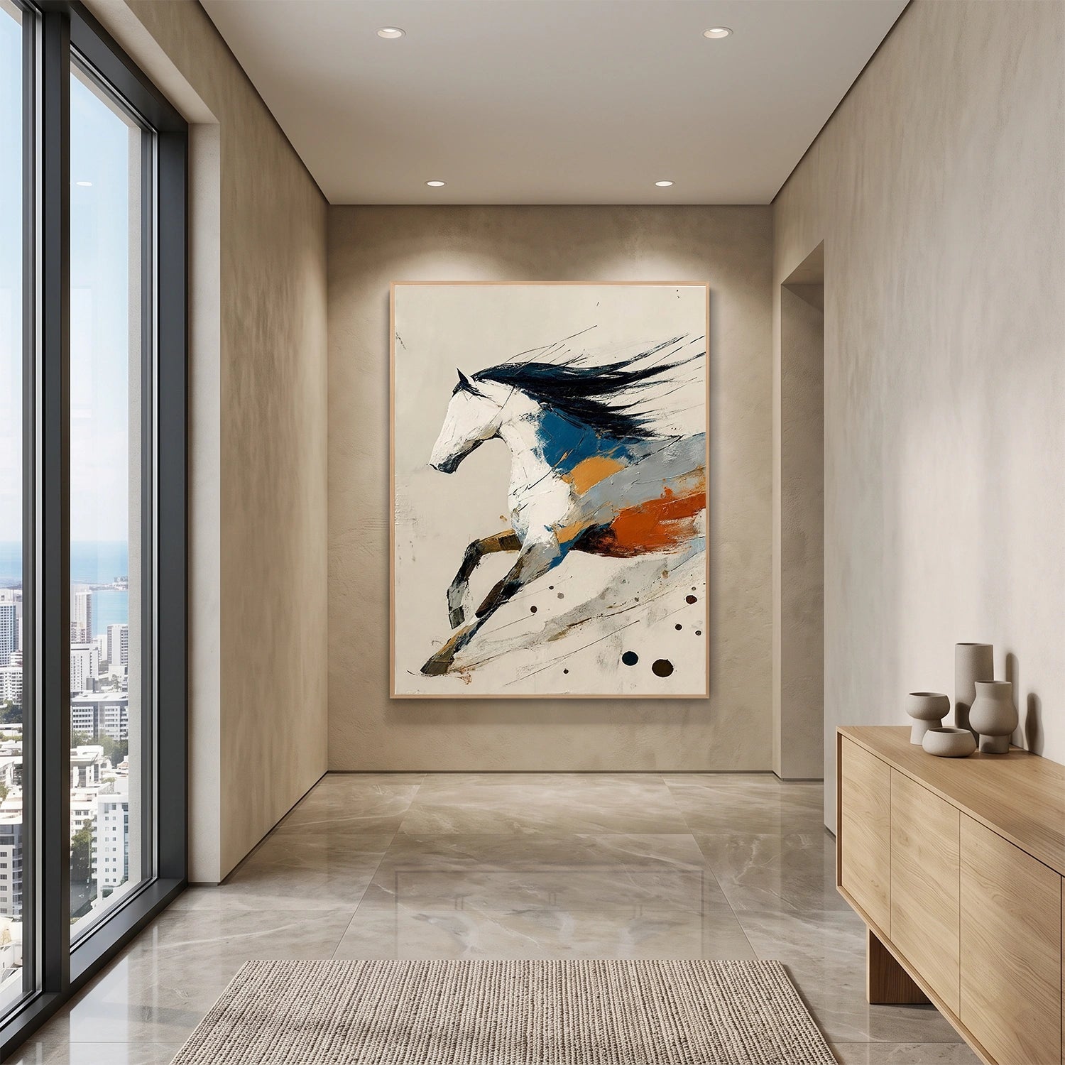 Abstract Animal Horse Wall Art #AL210