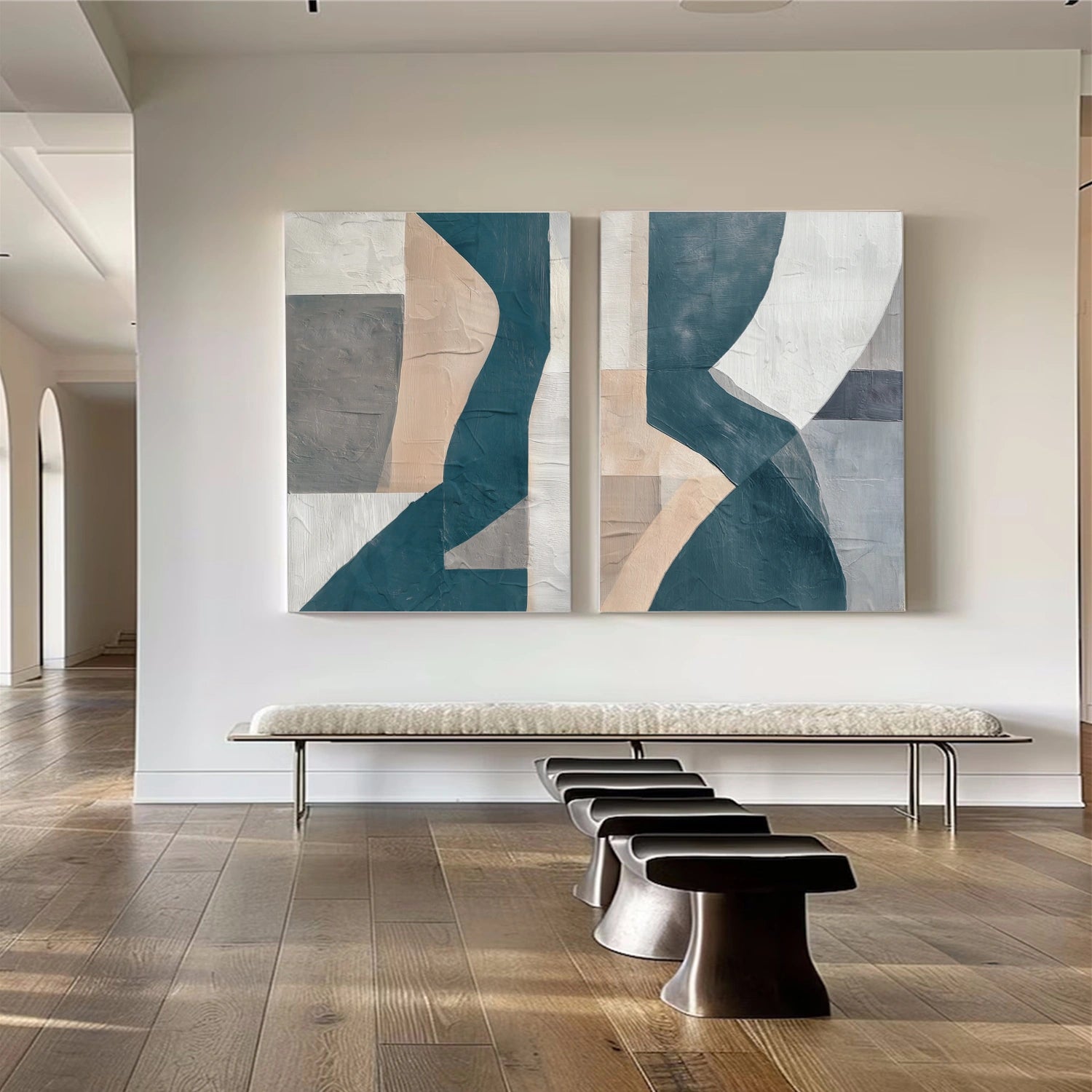 Abstract Canvas Art Set of 2 #WS878