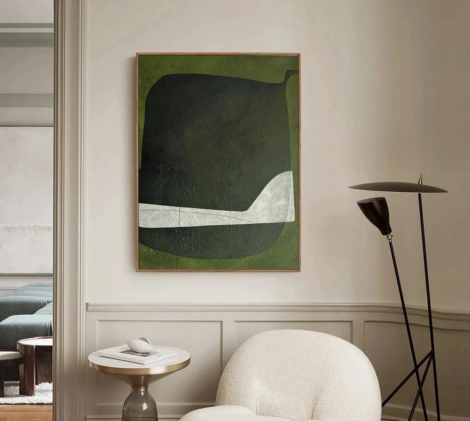 Green Abstract Art Painting #WS663