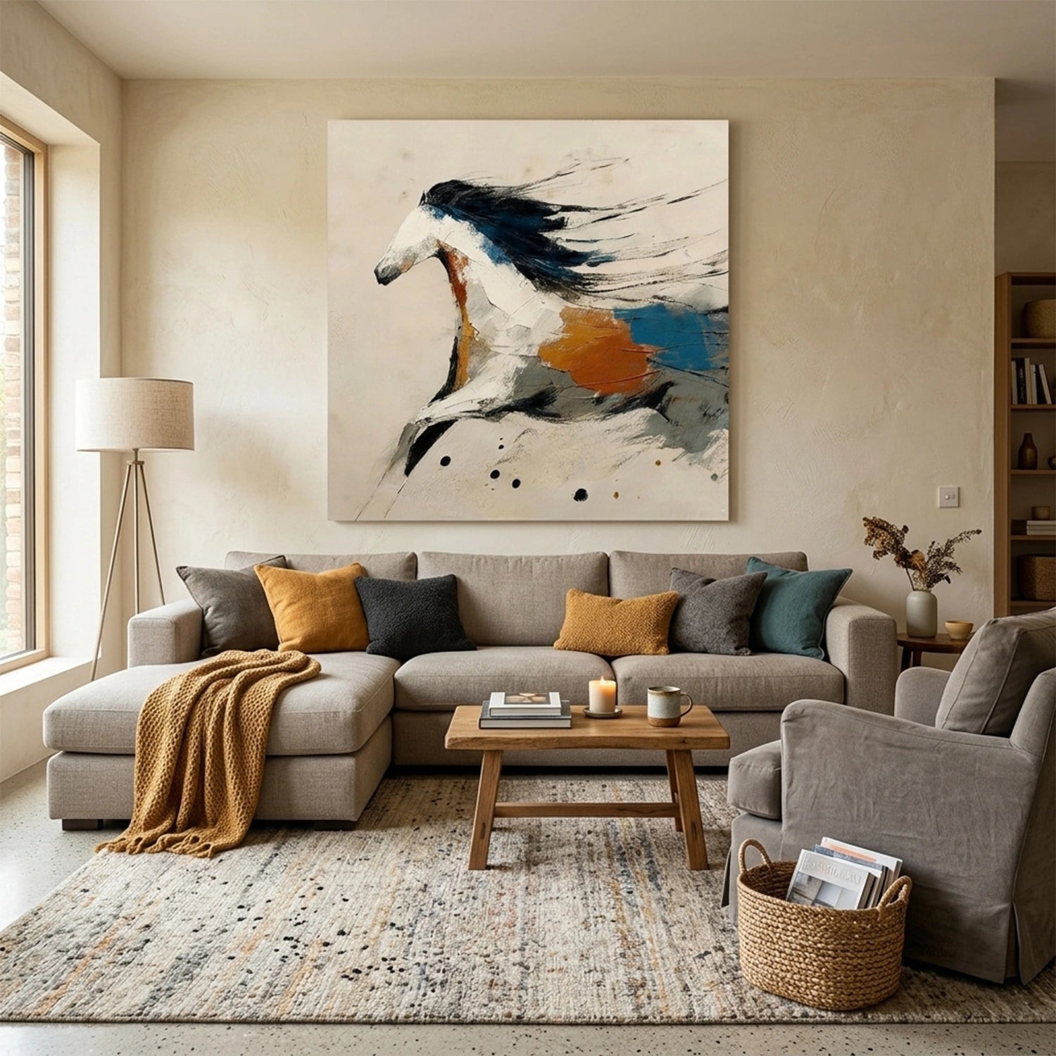 Abstract Animal Horse Wall Art #AL209