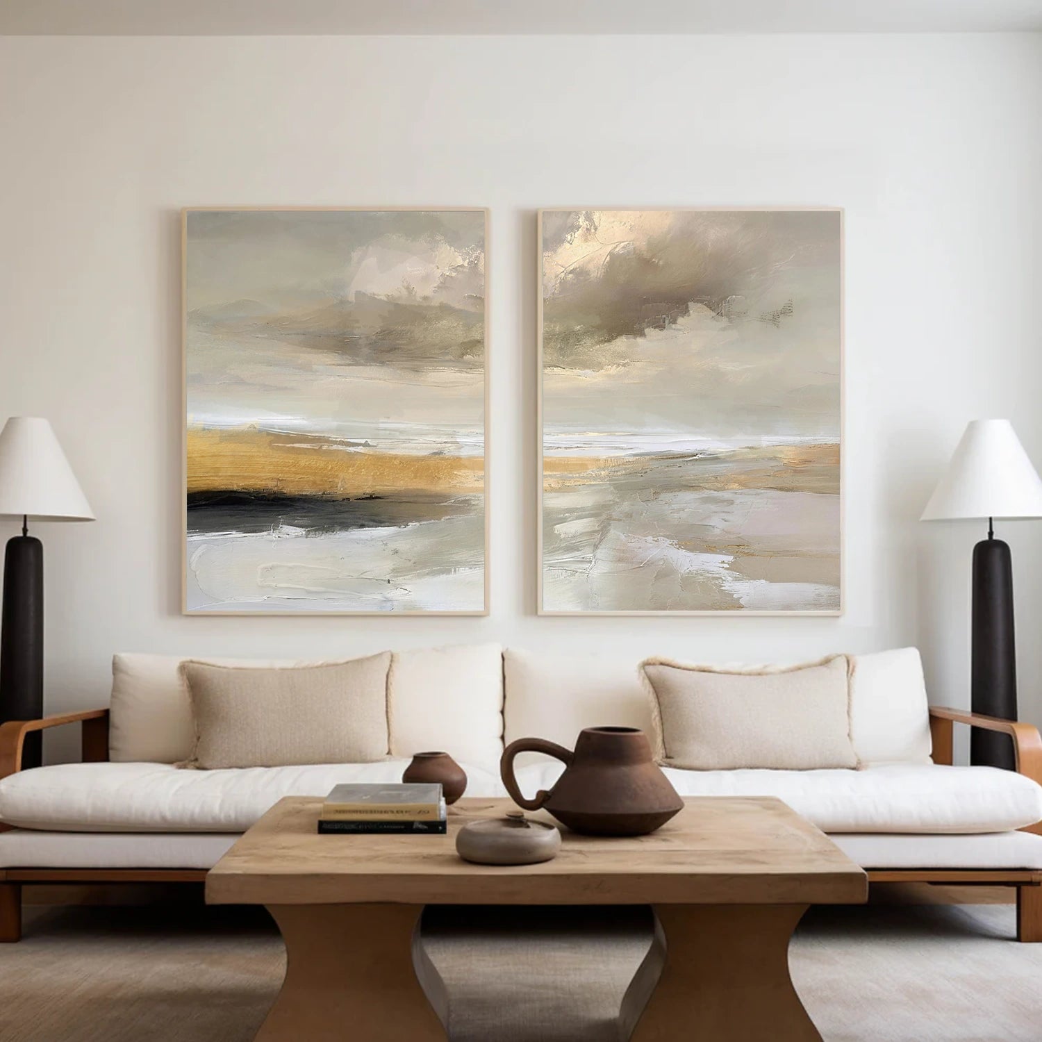 Sea & Sky Abstract Wall Art Set of 2 #MS225