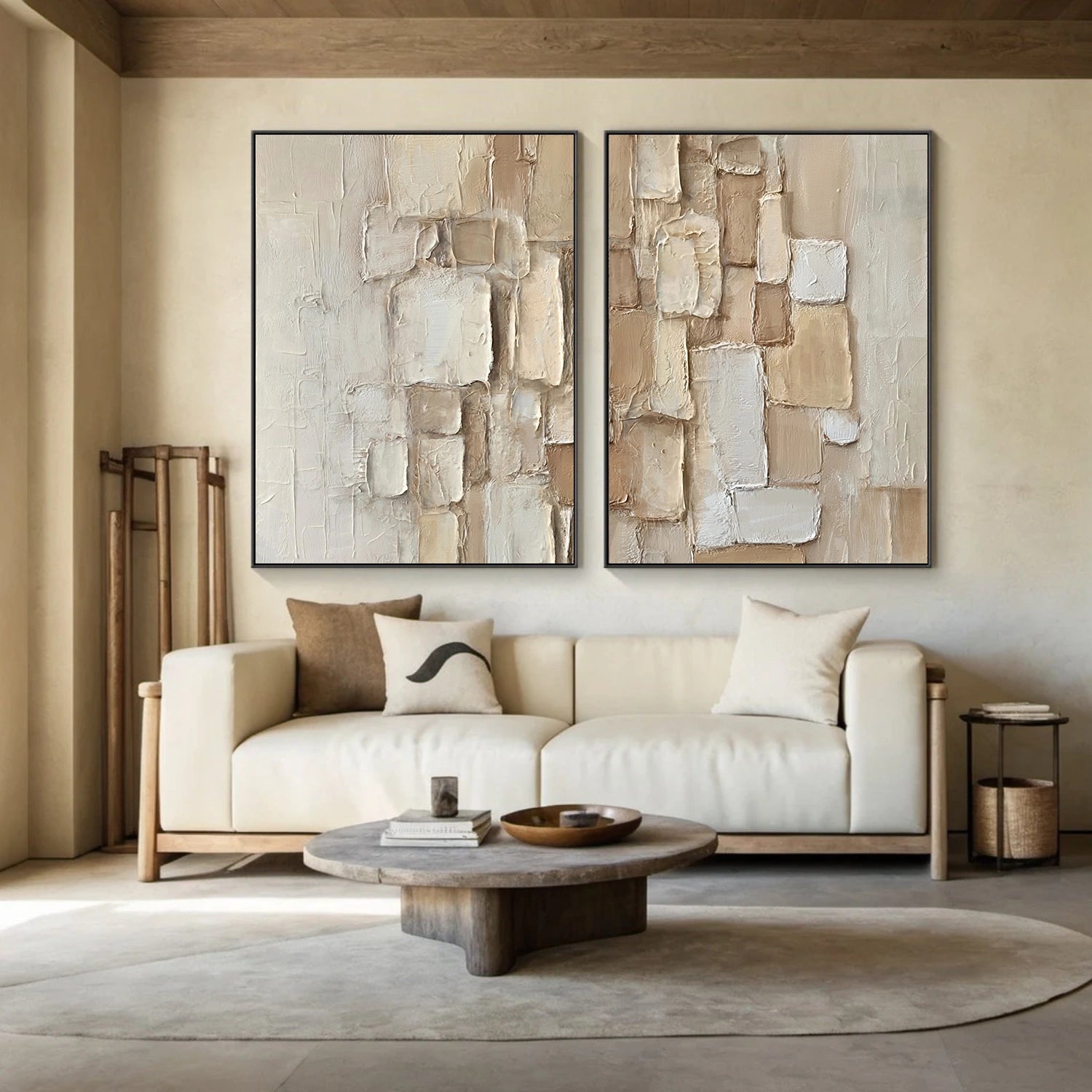 Abstract Textured Canvas Art Set of 2 #WS824