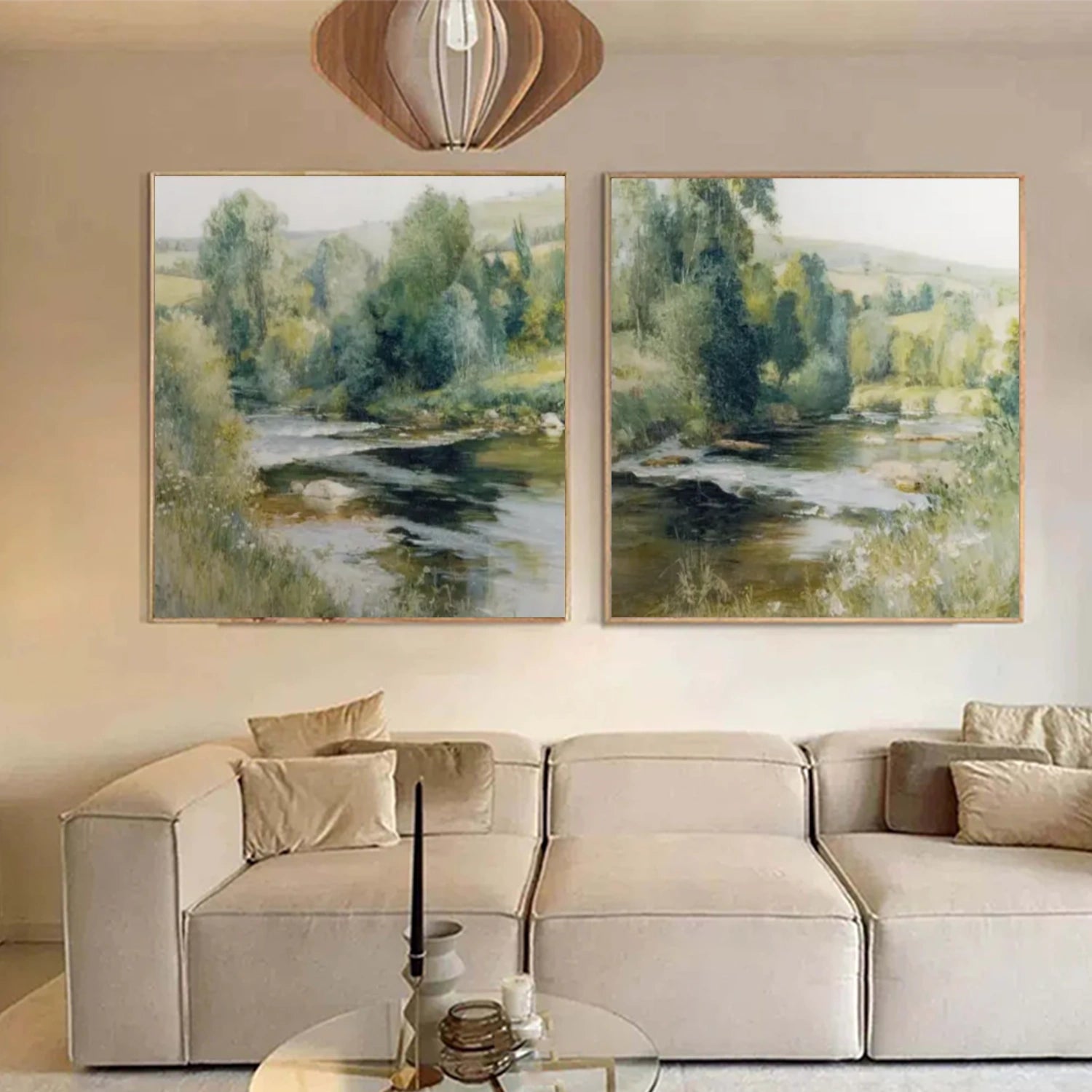 Flower & Tree Abstract Wall Art Set of 2 #ML158