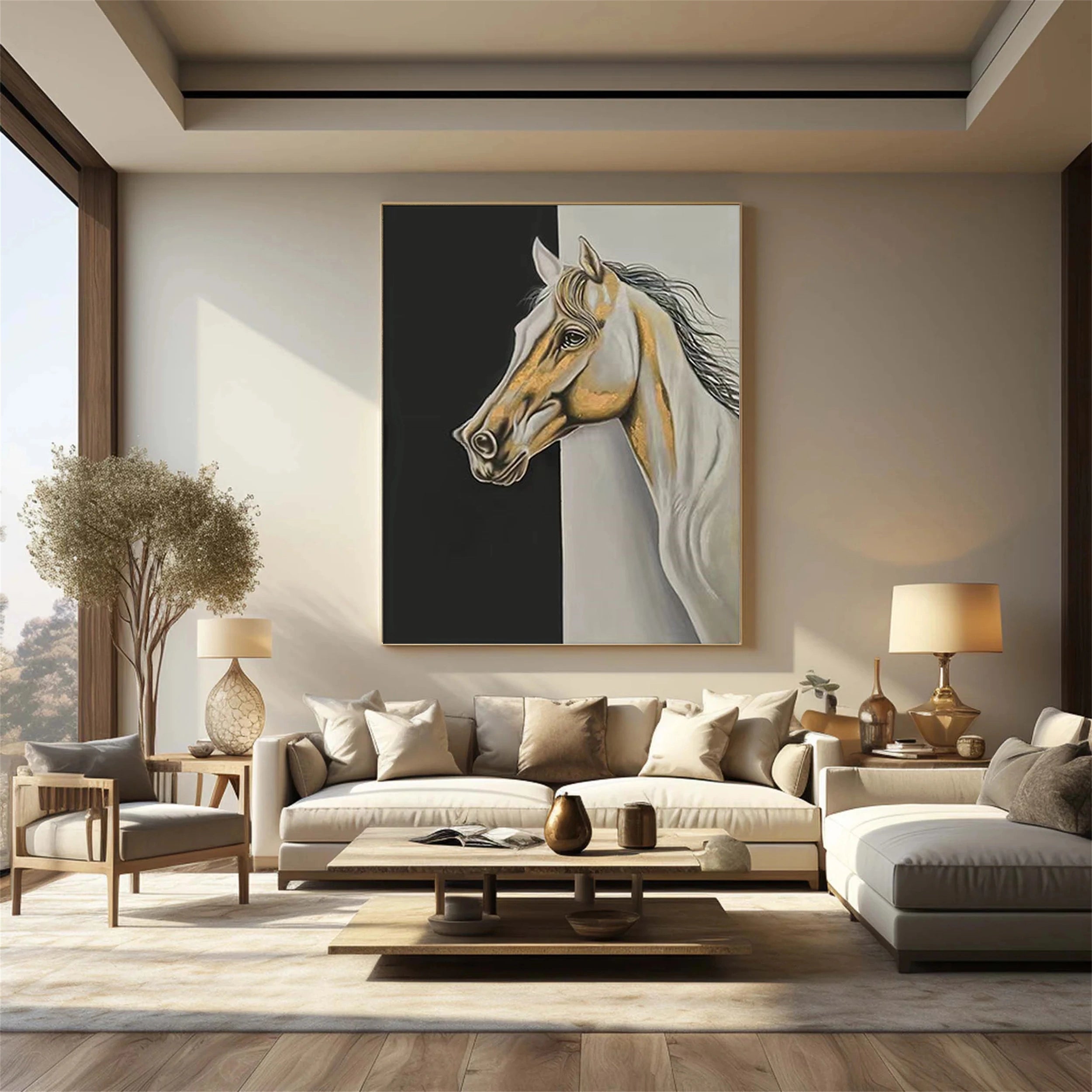 Colorfu Horse Abstract Animal Wall Art #AL014