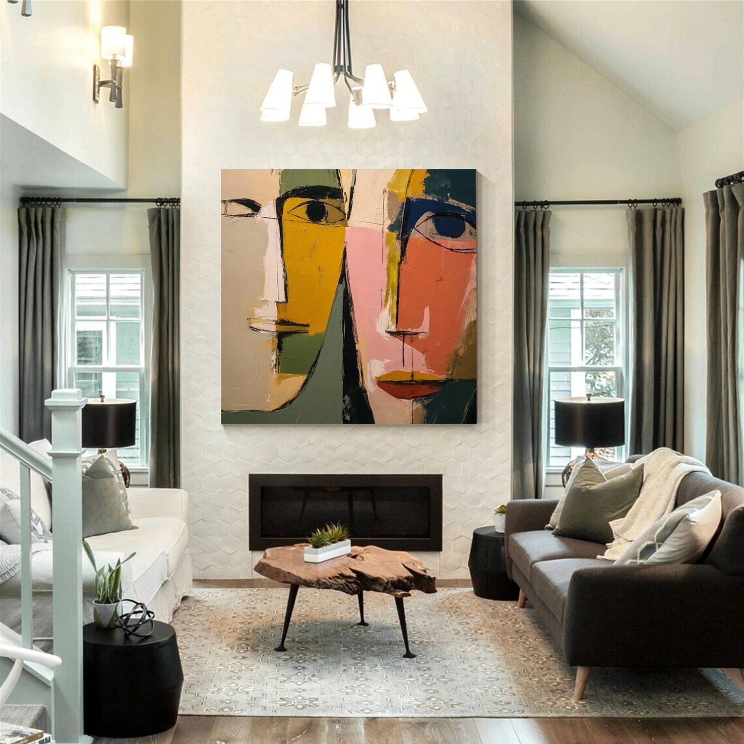 Abstract Portrait Wall Art #AP068