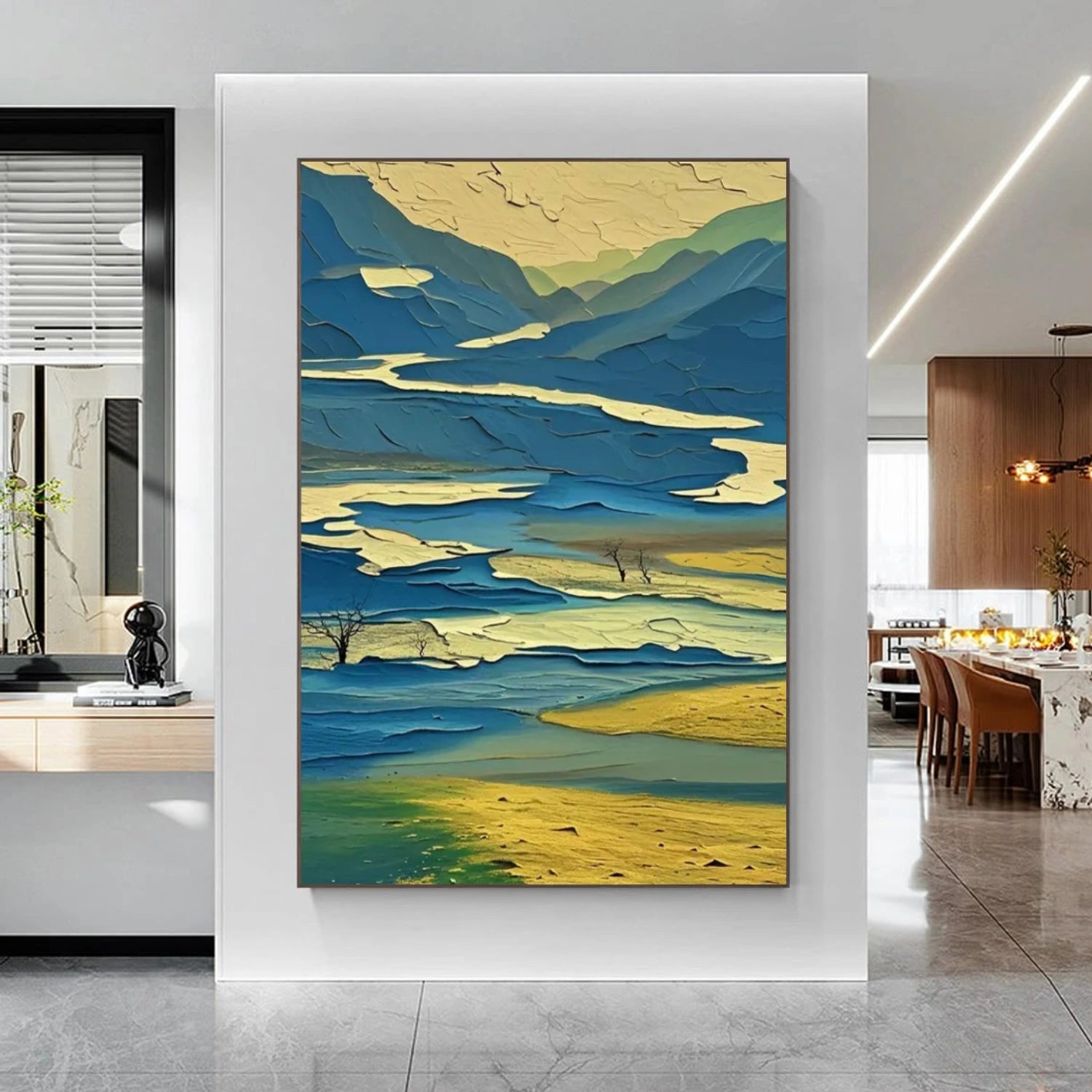 Abstract Mountain Canvas Art #MM276