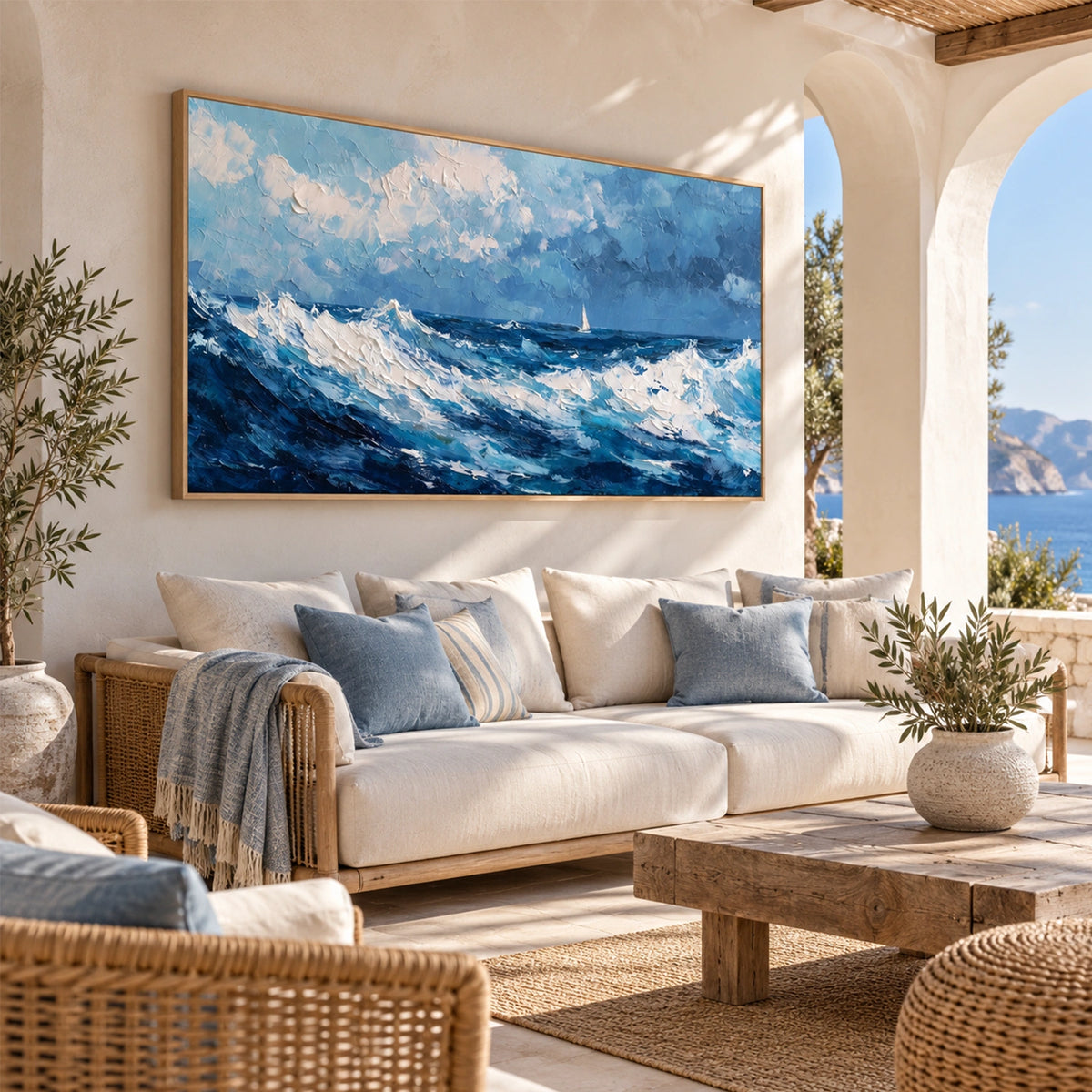 Sea & Sky Abstract Wall Art #MS374