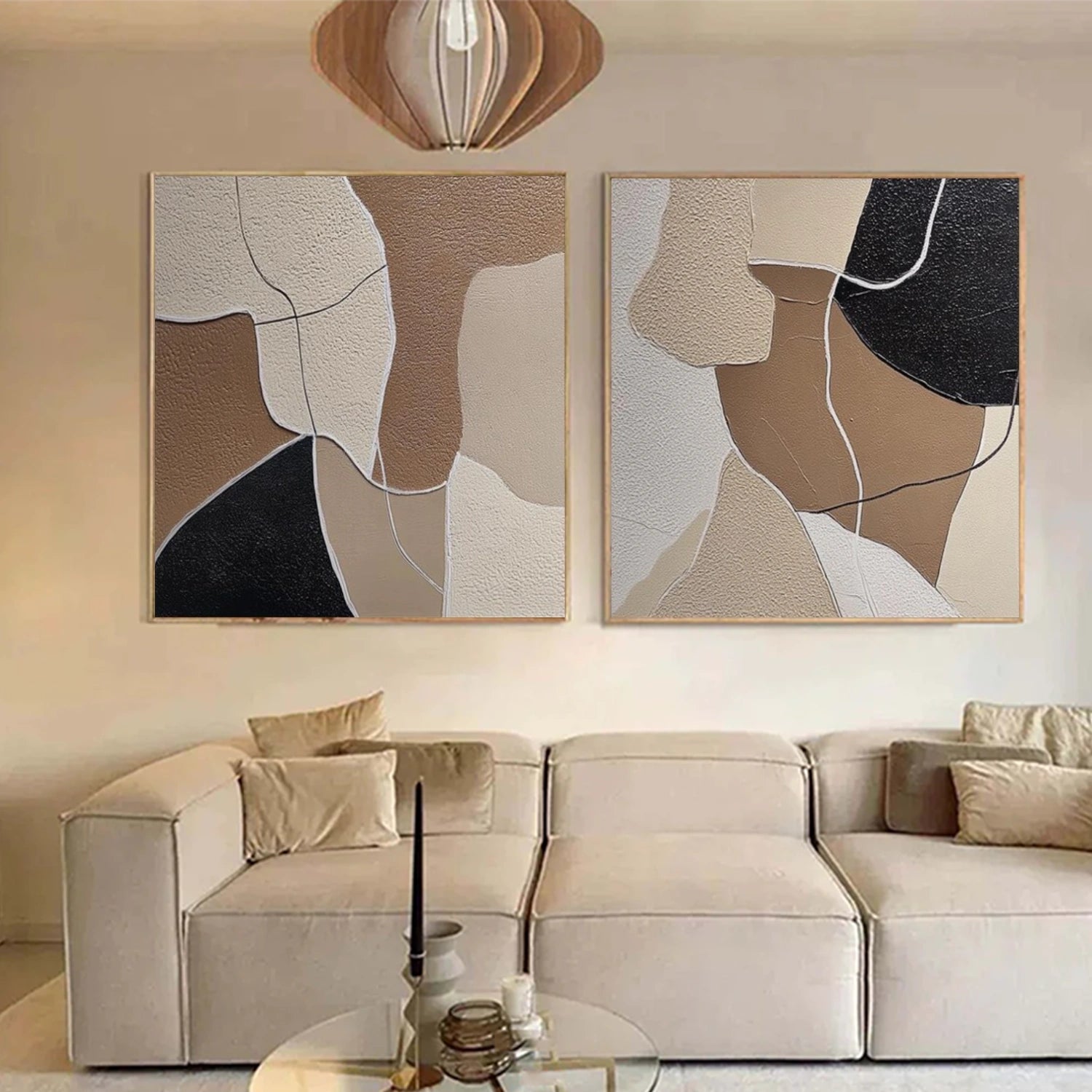 Abstract Canvas Art Set of 2 #WS807