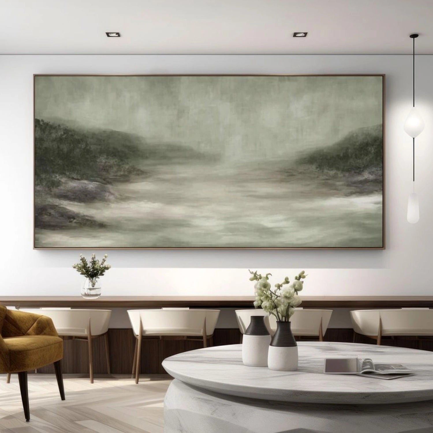 Abstract Mountain Canvas Art #MM282