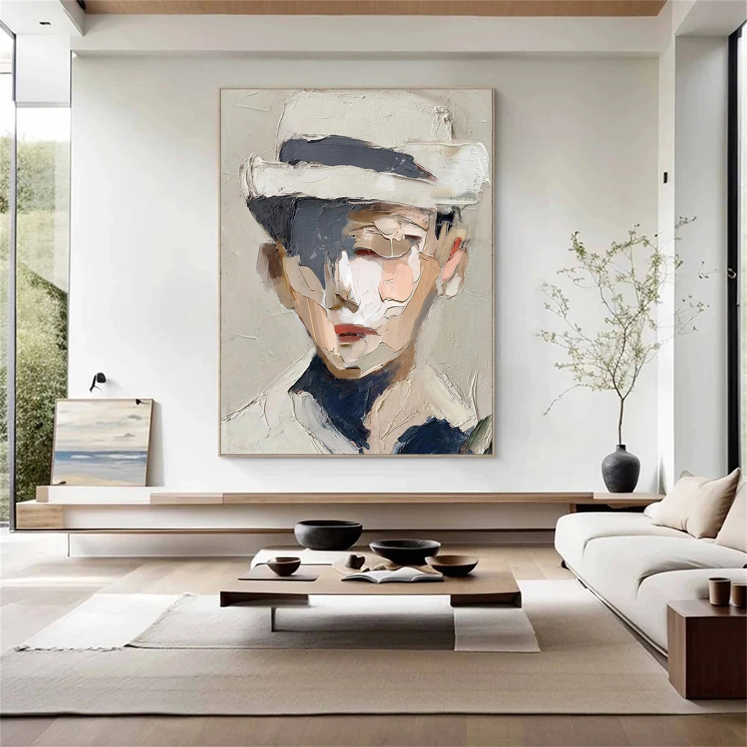 Abstract Portrait Textured Wall Art #AP120