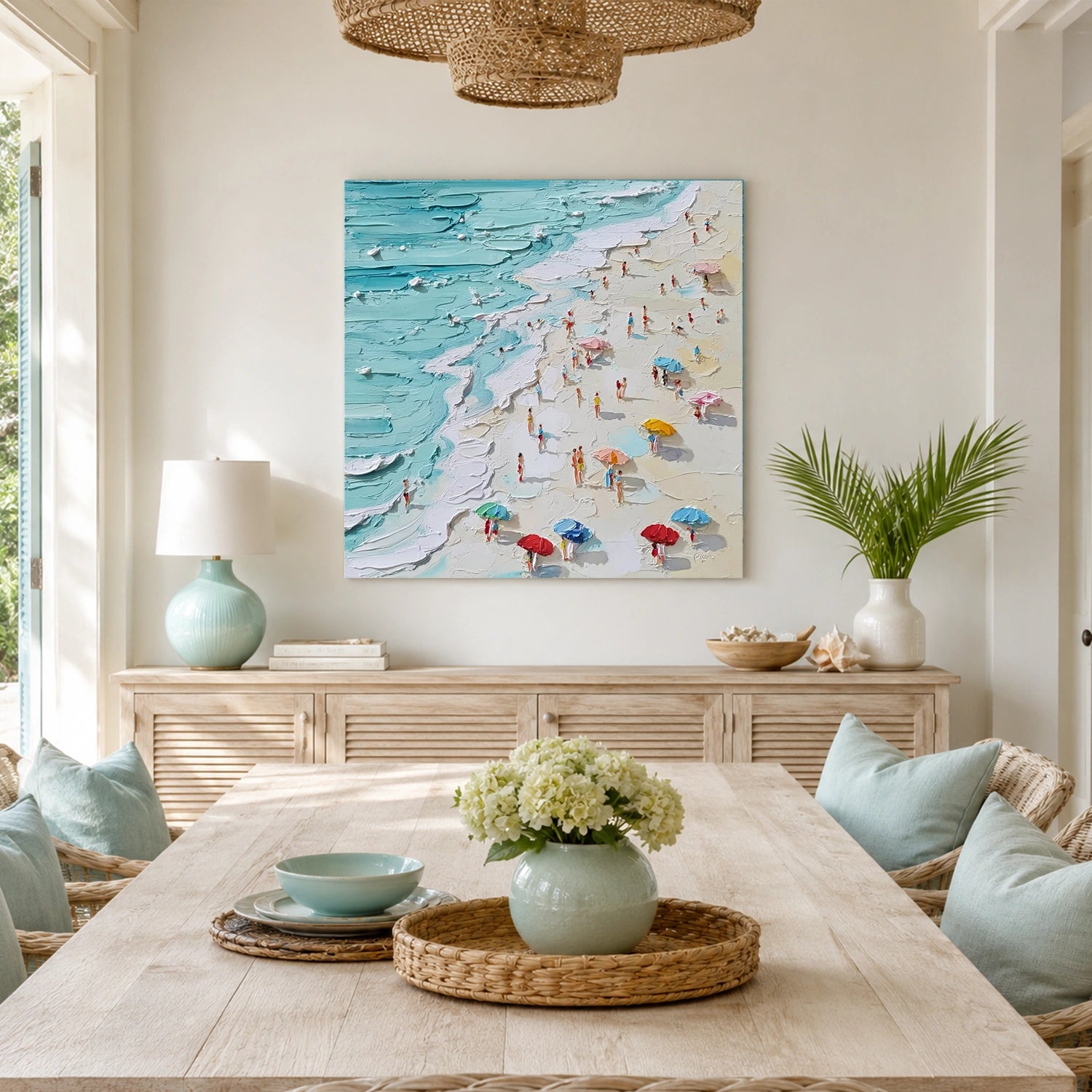 Sea & Sky Abstract Textured Wall Art #MS330