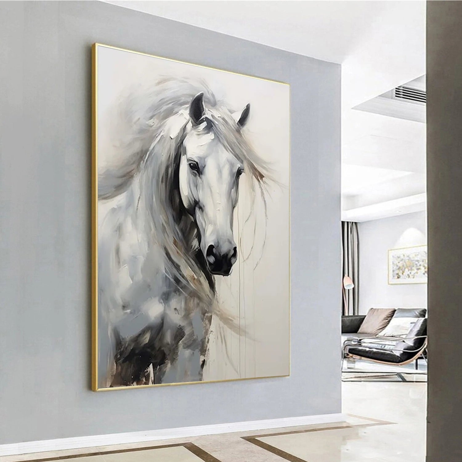Abstract Animal Horse Wall Art #AL131