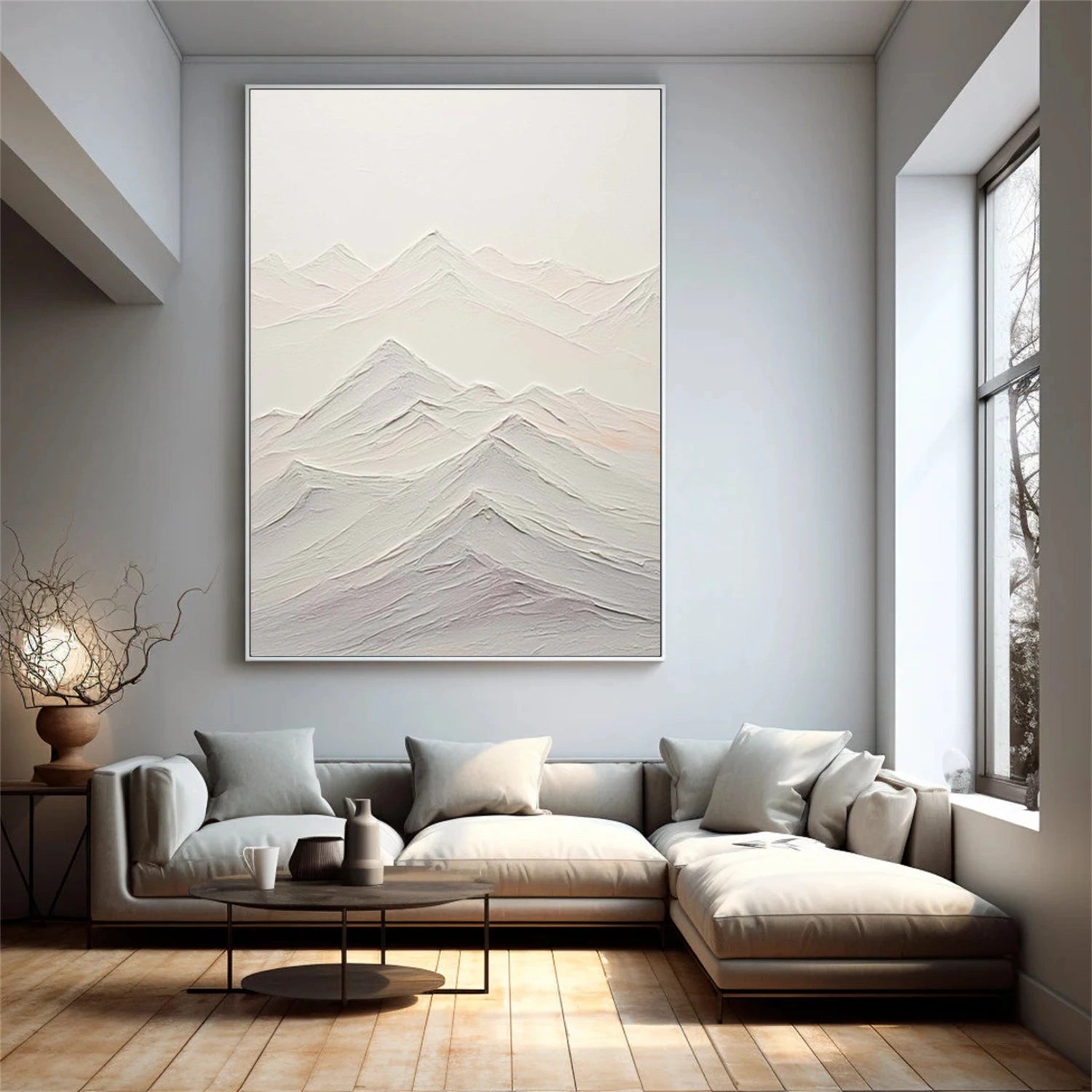 Minimalist Mountain Textured Canvas Art #MM330