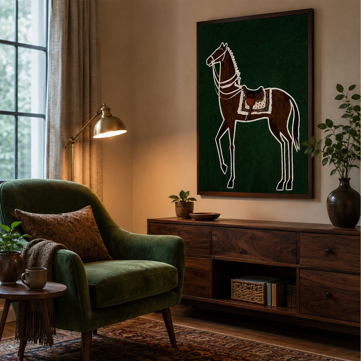 Abstract Animal Horse Wall Art #AL227