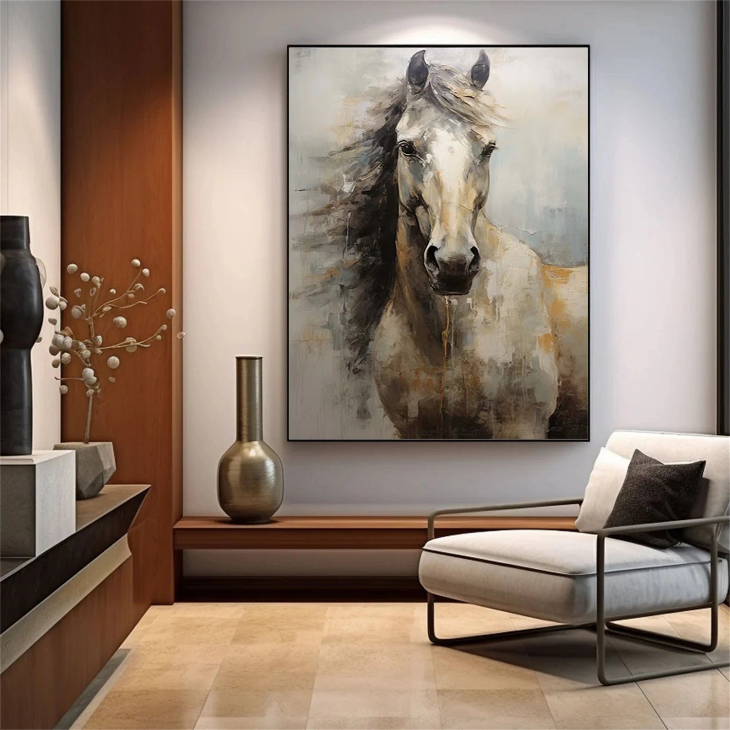 Abstract Animal Horse Wall Art #AL132