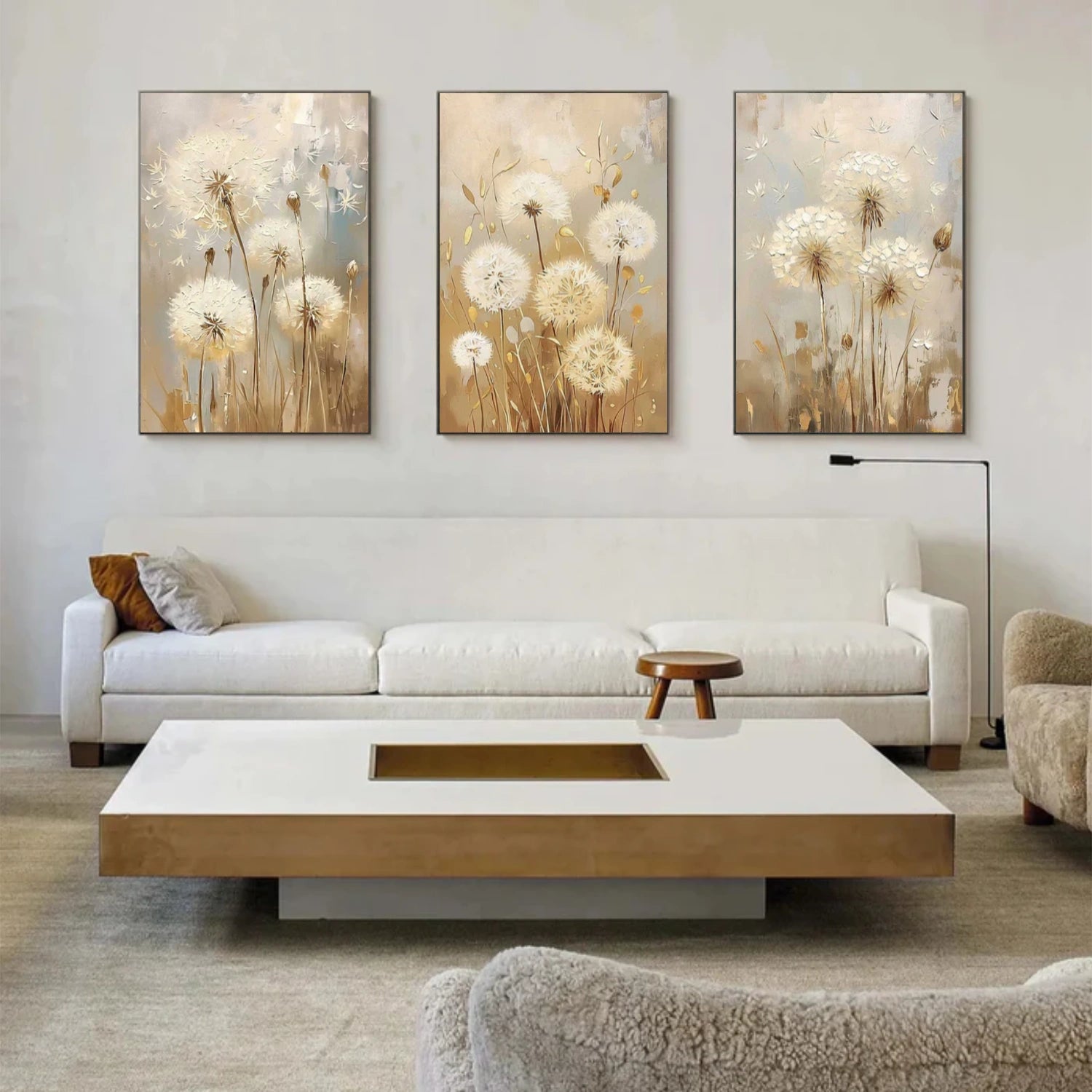 Flower & Tree Abstract Wall Art Set of 3 #ML212