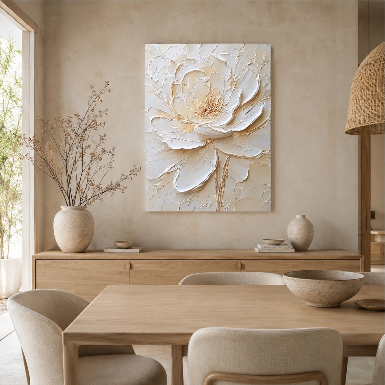 Flower & Tree Abstract Textured Wall Art #ML257