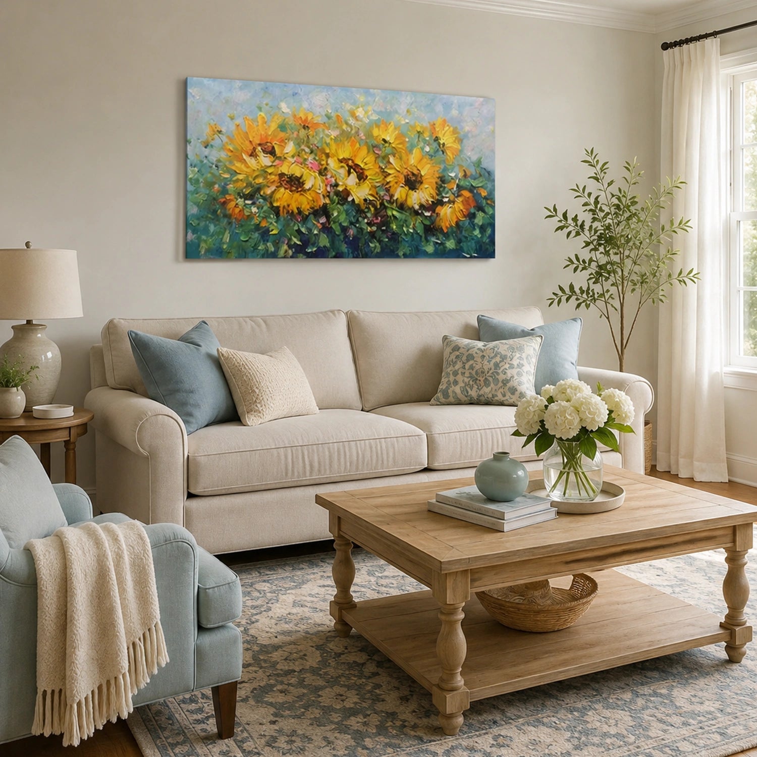 Flower & Tree Abstract Textured Wall Art #ML285