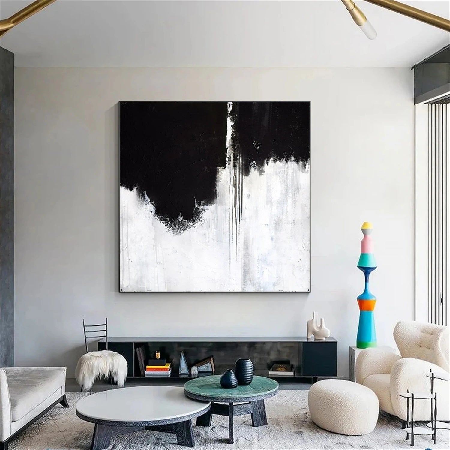 White and Black Minimalistic Art #MM198