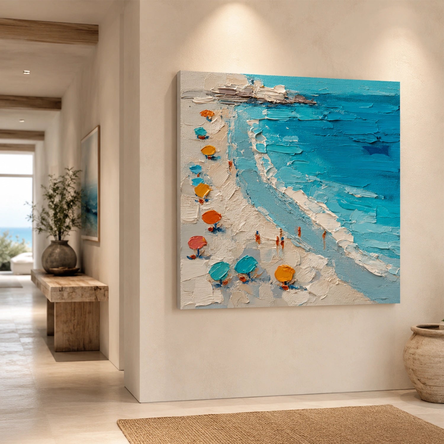 Sea & Sky Abstract Textured Wall Art #MS322