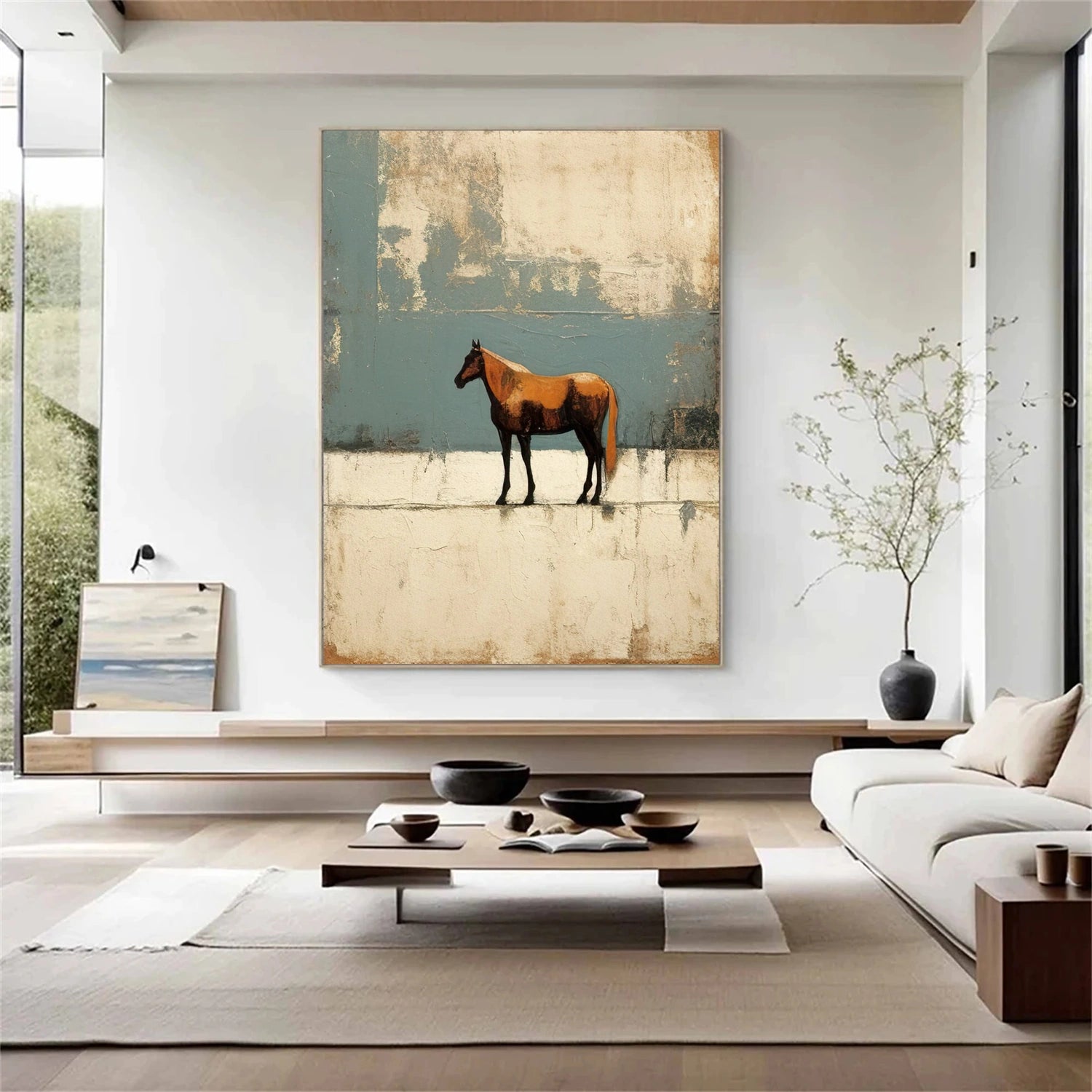 Abstract Animal Horse Wall Art #AL109