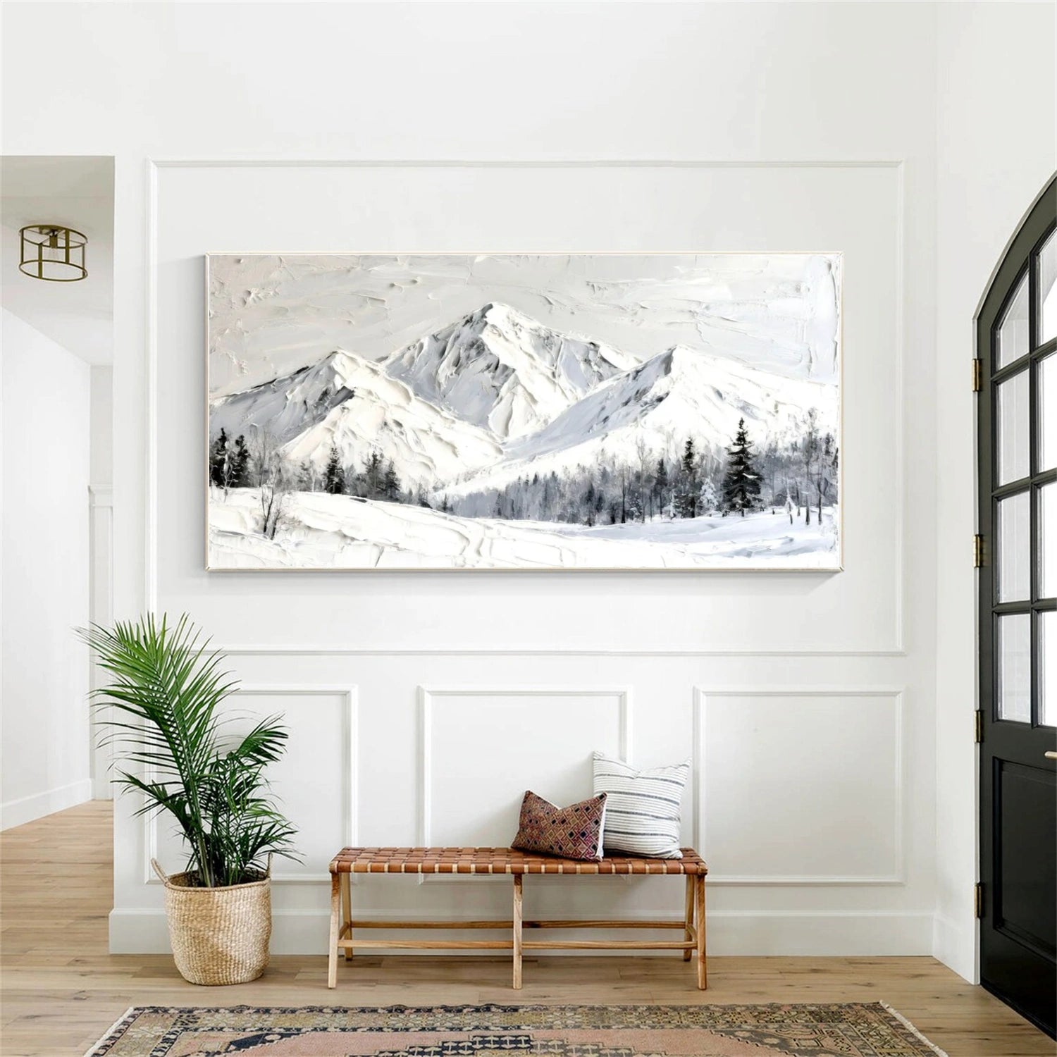Abstract Mountain Textured Canvas Art #MM281