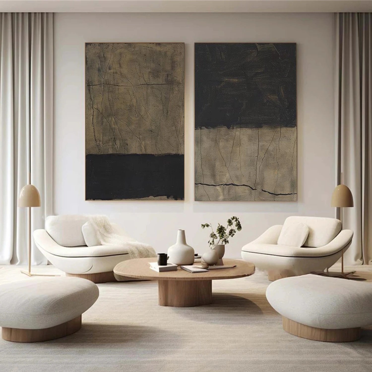 Wabi Sabi Canvas Art Set of 2 #WS818