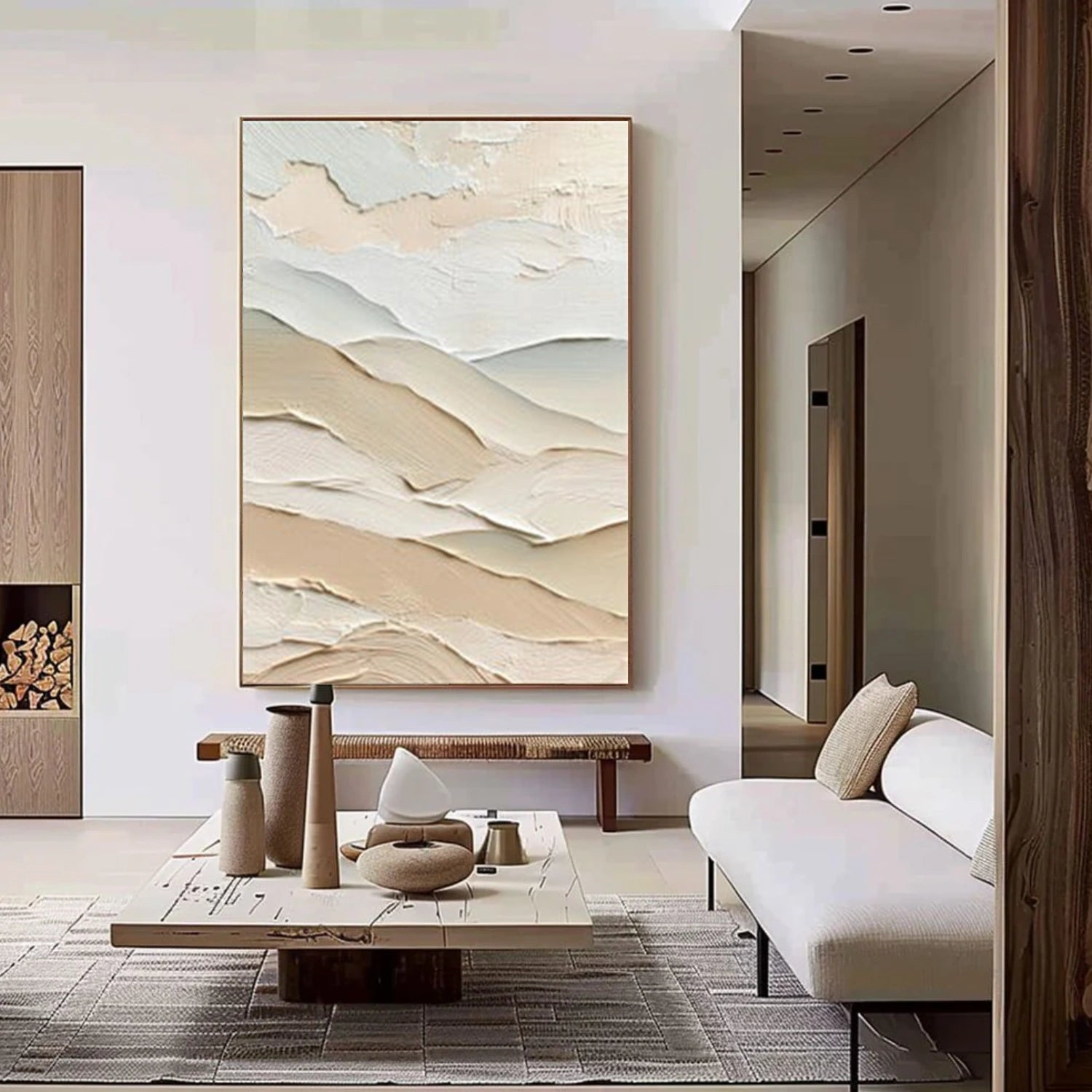 Minimalist Mountain Textured Canvas Art #MM350
