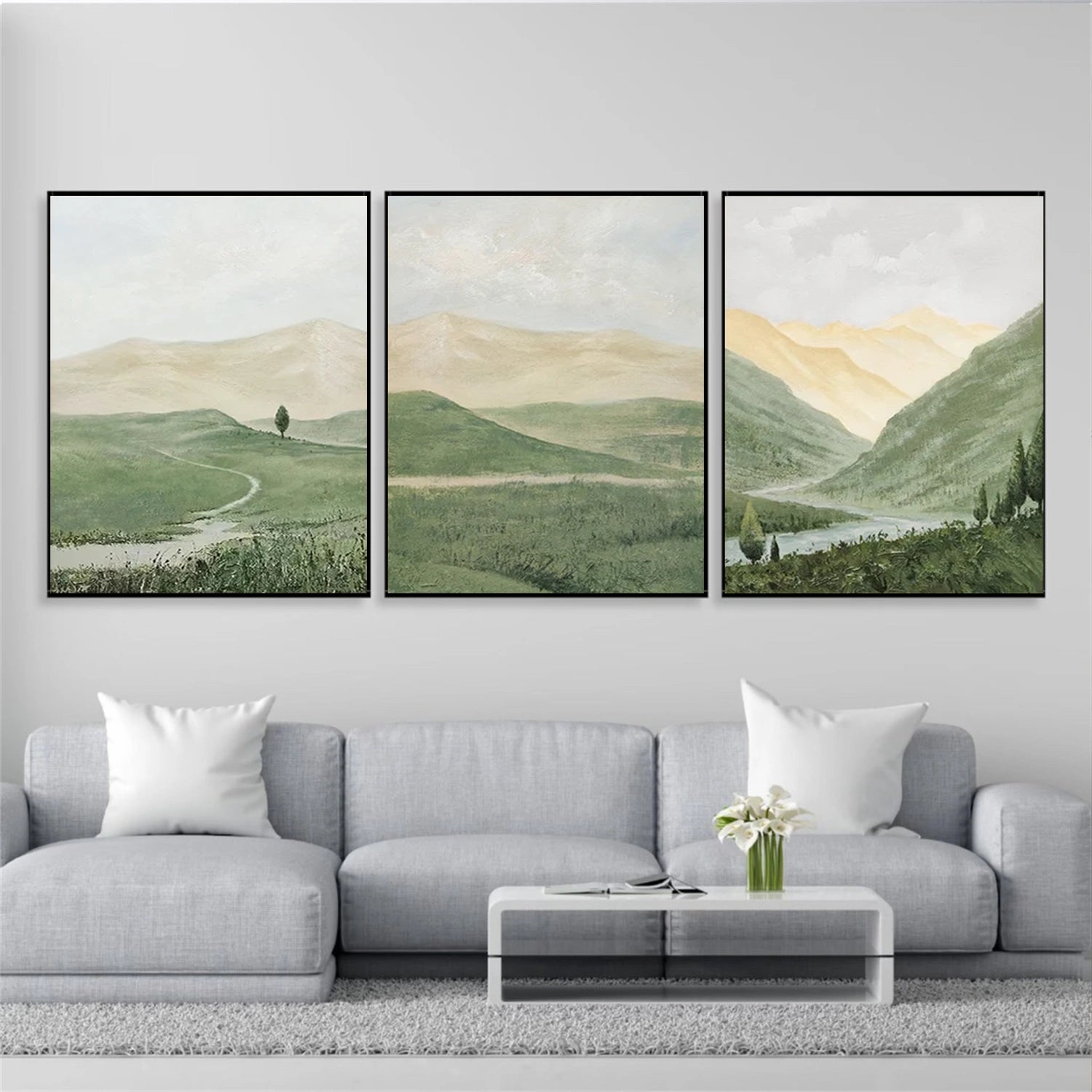 Minimalist Mountain Canvas Art Set of 3 #MM260