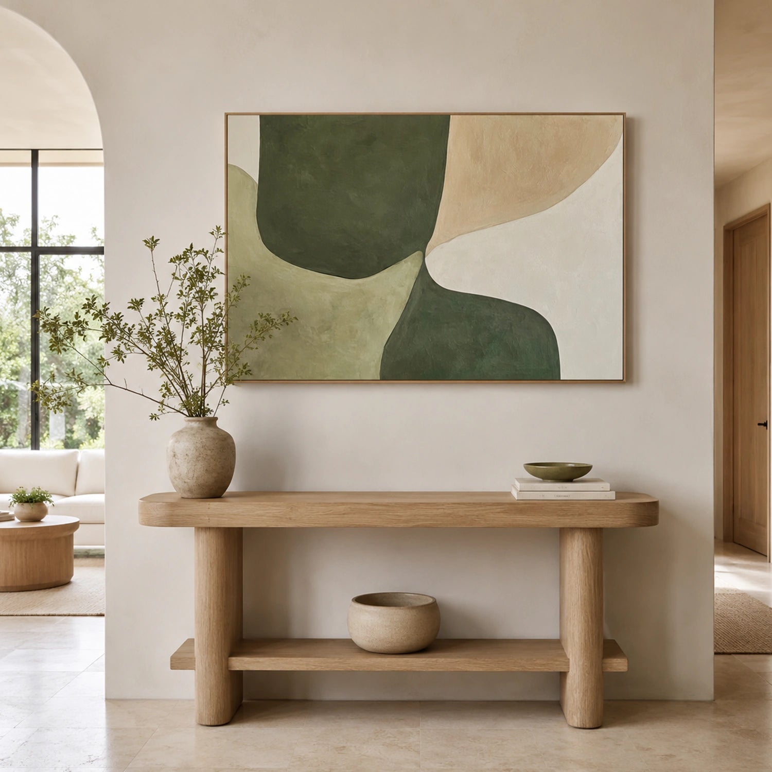 Green Minimalist Canvas Art #MM403