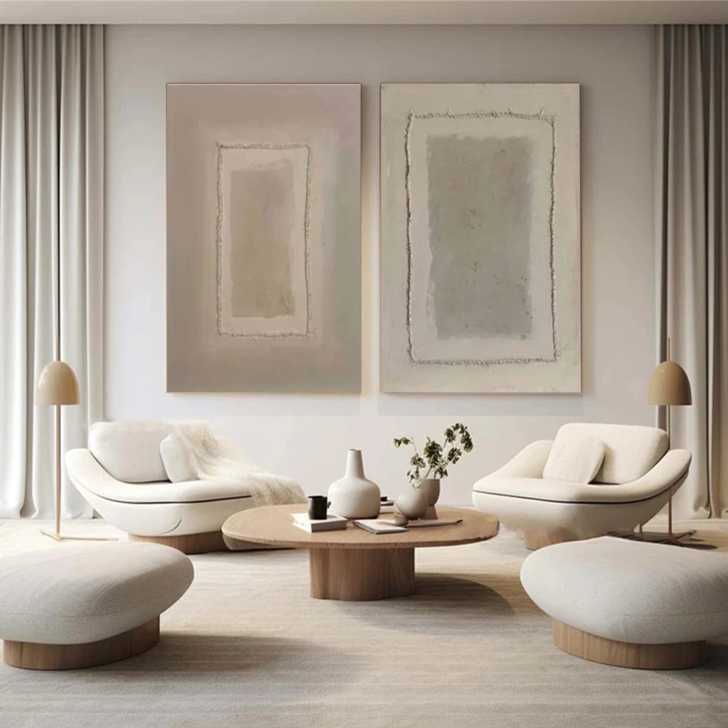 Wabi Sabi Canvas Art Set of 2 #WS704